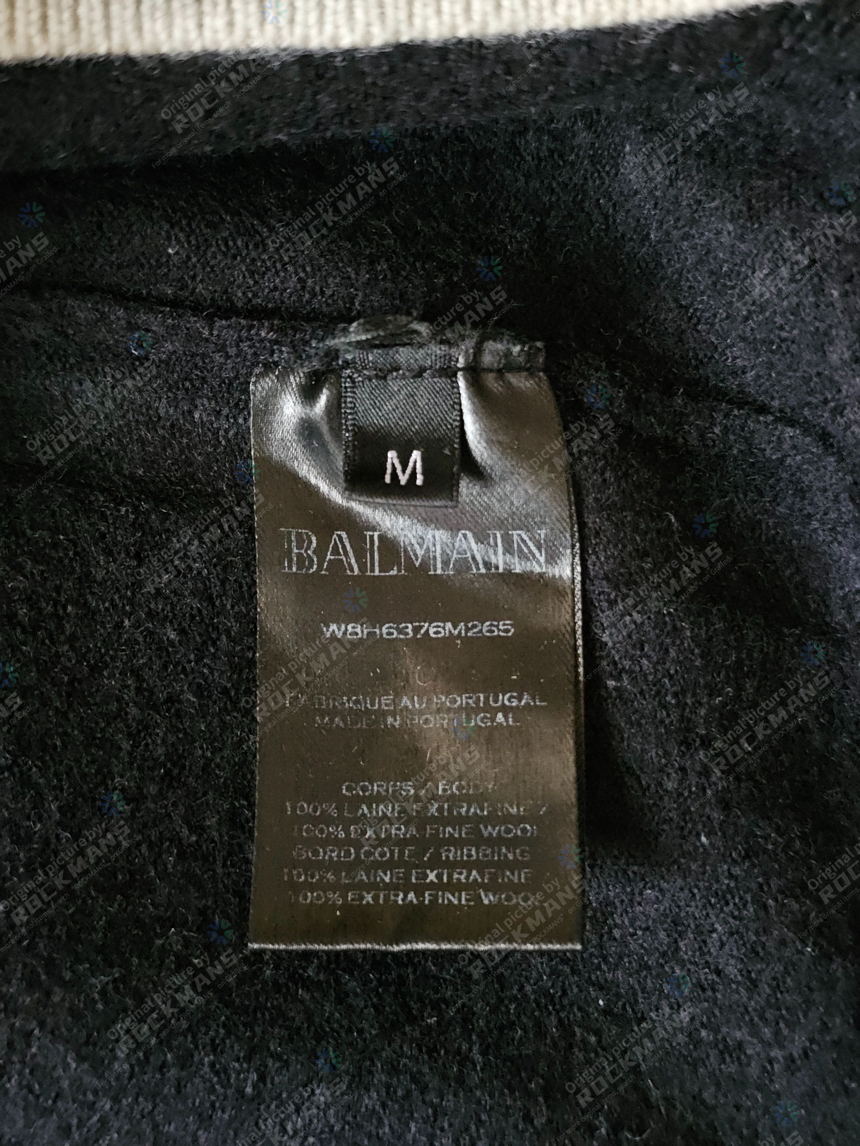 Balmain Balmain Paris intarsia black wool crewneck size M like S Size US M / EU 48-50 / 2 - 6 Thumbnail