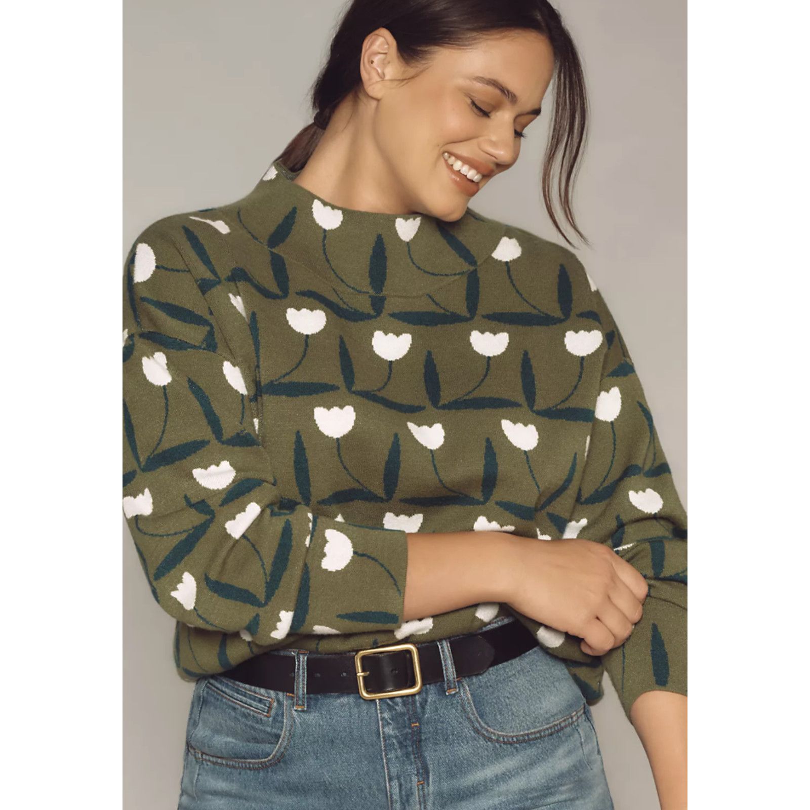 ANTHROPOLOGIE MAEVE MacKenzie Parrott CARYS SWEATER Small