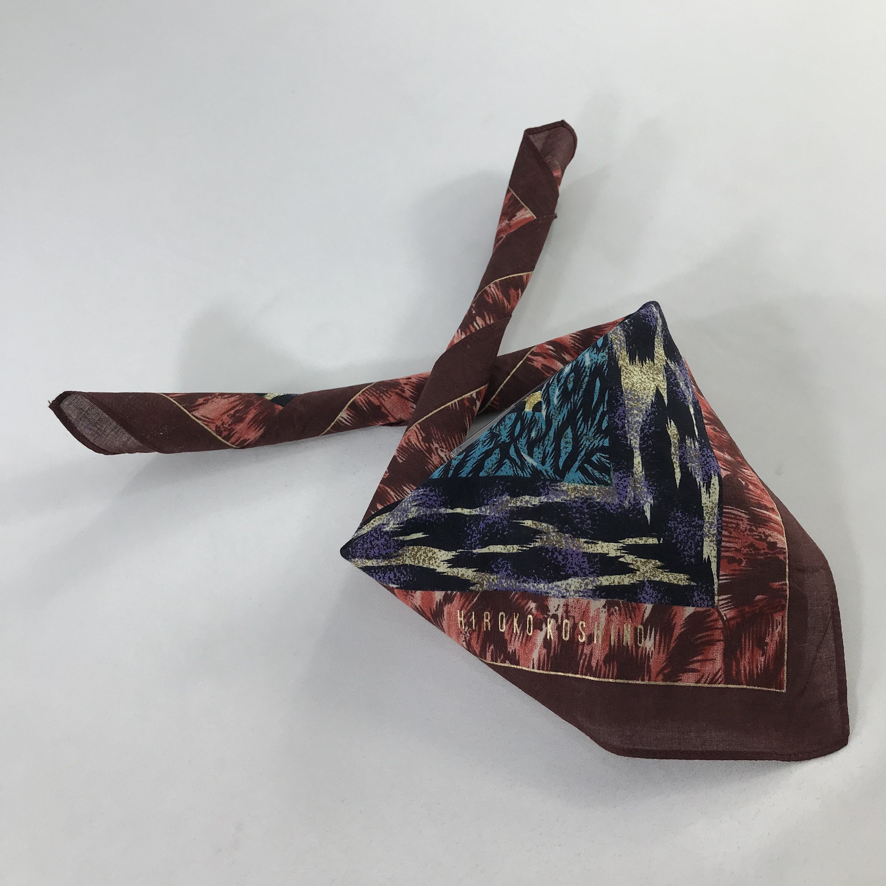 Hiroko Koshino Homme × Vintage Hiroko Koshino Bandana / Handkerchief / Neckerchief - S1048 Size ONE SIZE - 4 Thumbnail