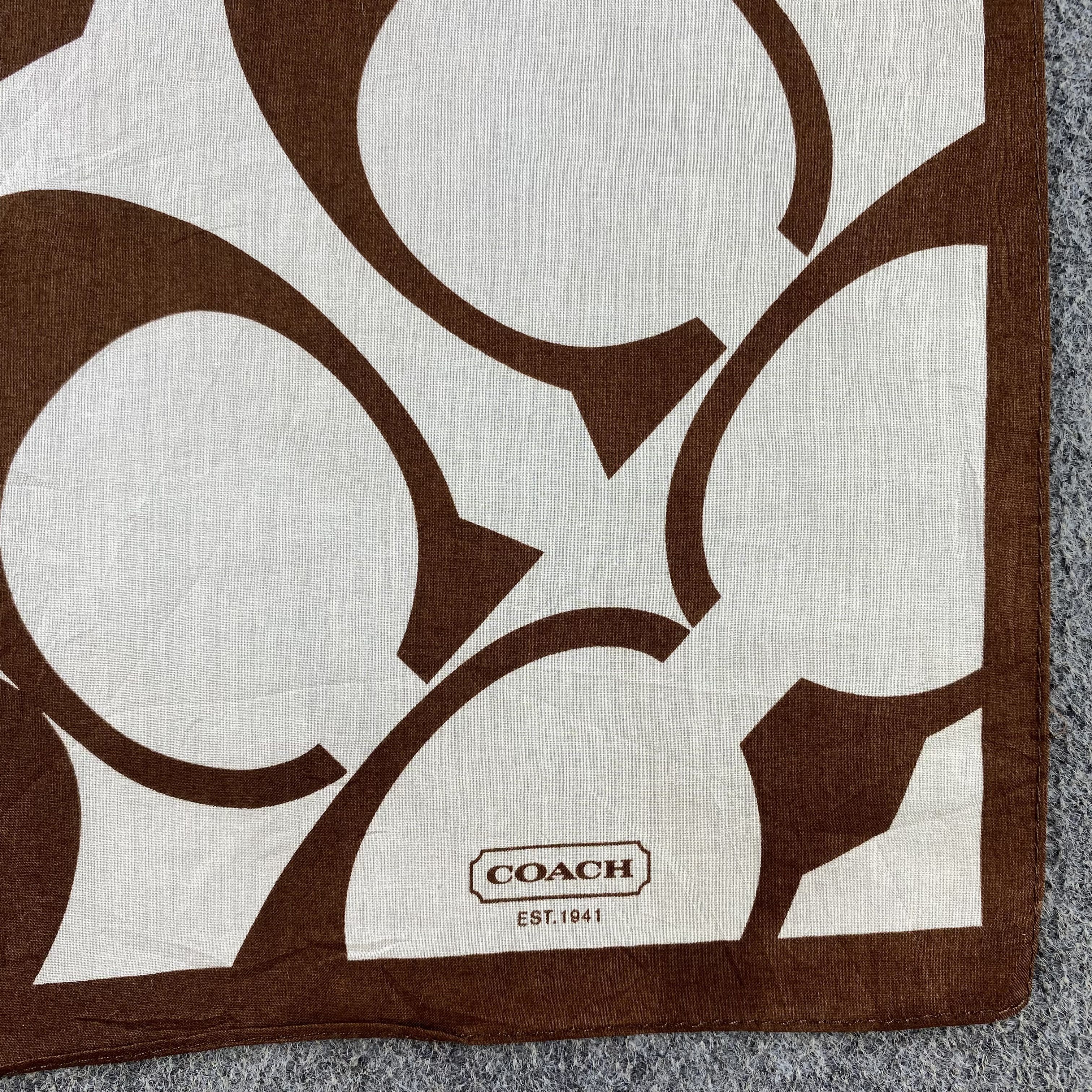 Coach × Vintage Coach Handkerchief/Neckerchief/Bandana HC650 Size ONE SIZE - 3 Thumbnail
