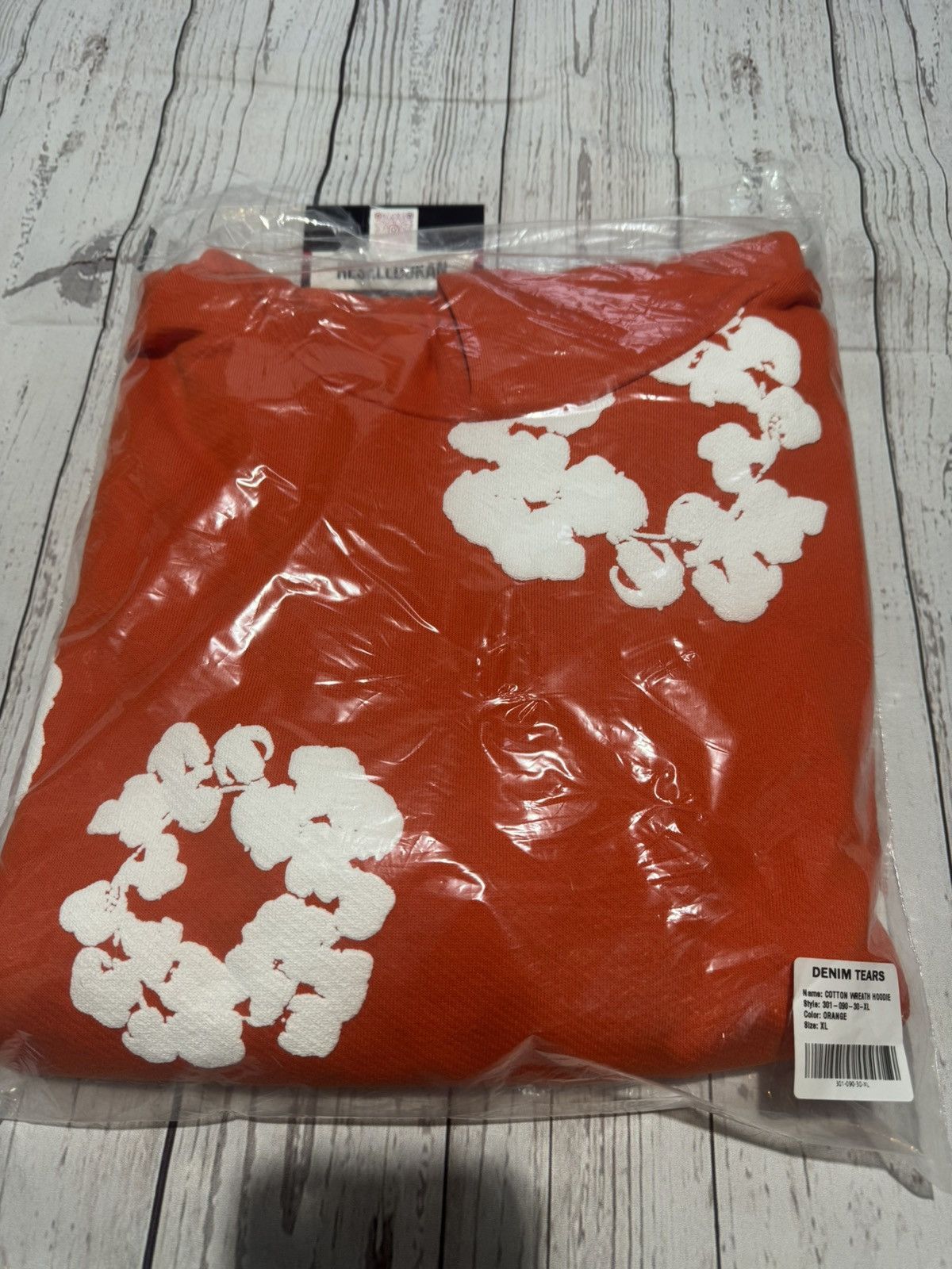 image of Denim Tears The Cotton Wreath Sweatshirt 'orange' Xl, Men's