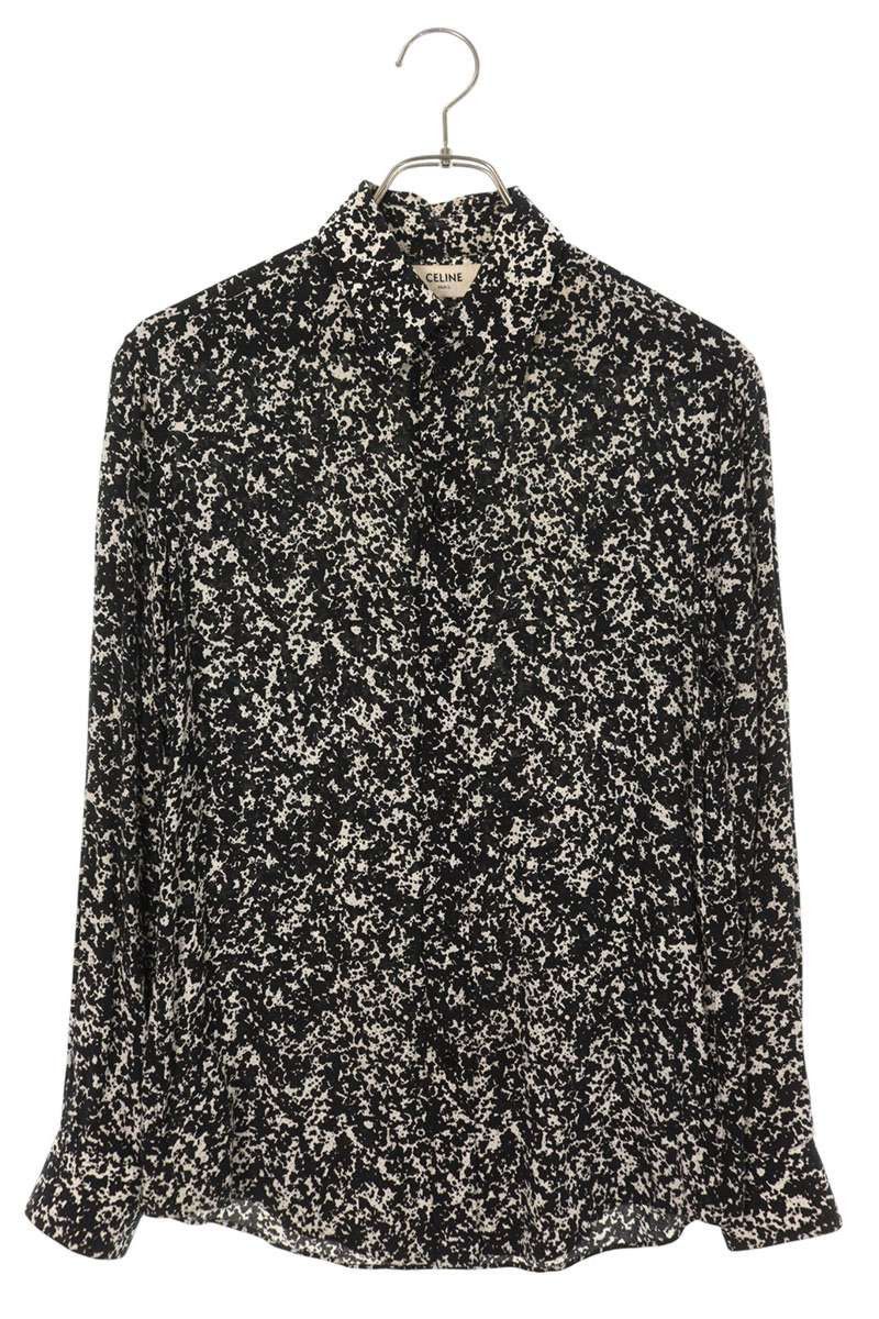 トップス CELINE 19aw marble CELINE 19AW Viscose Marble Long Sleeve Shirt Size XL