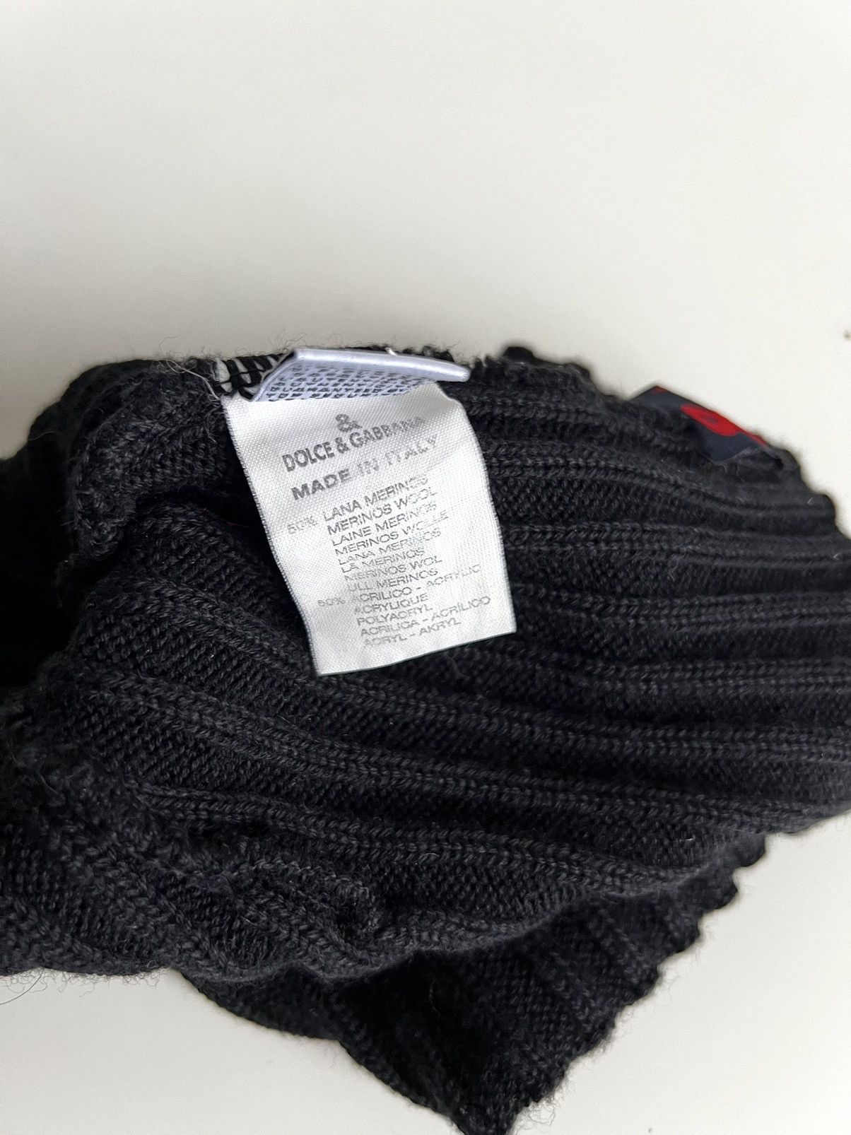 Dolce & Gabbana × Vintage Vintage 1990s Dolce&Gabbana Jeans Merino Blend Beanie Hat Size ONE SIZE - 9 Thumbnail