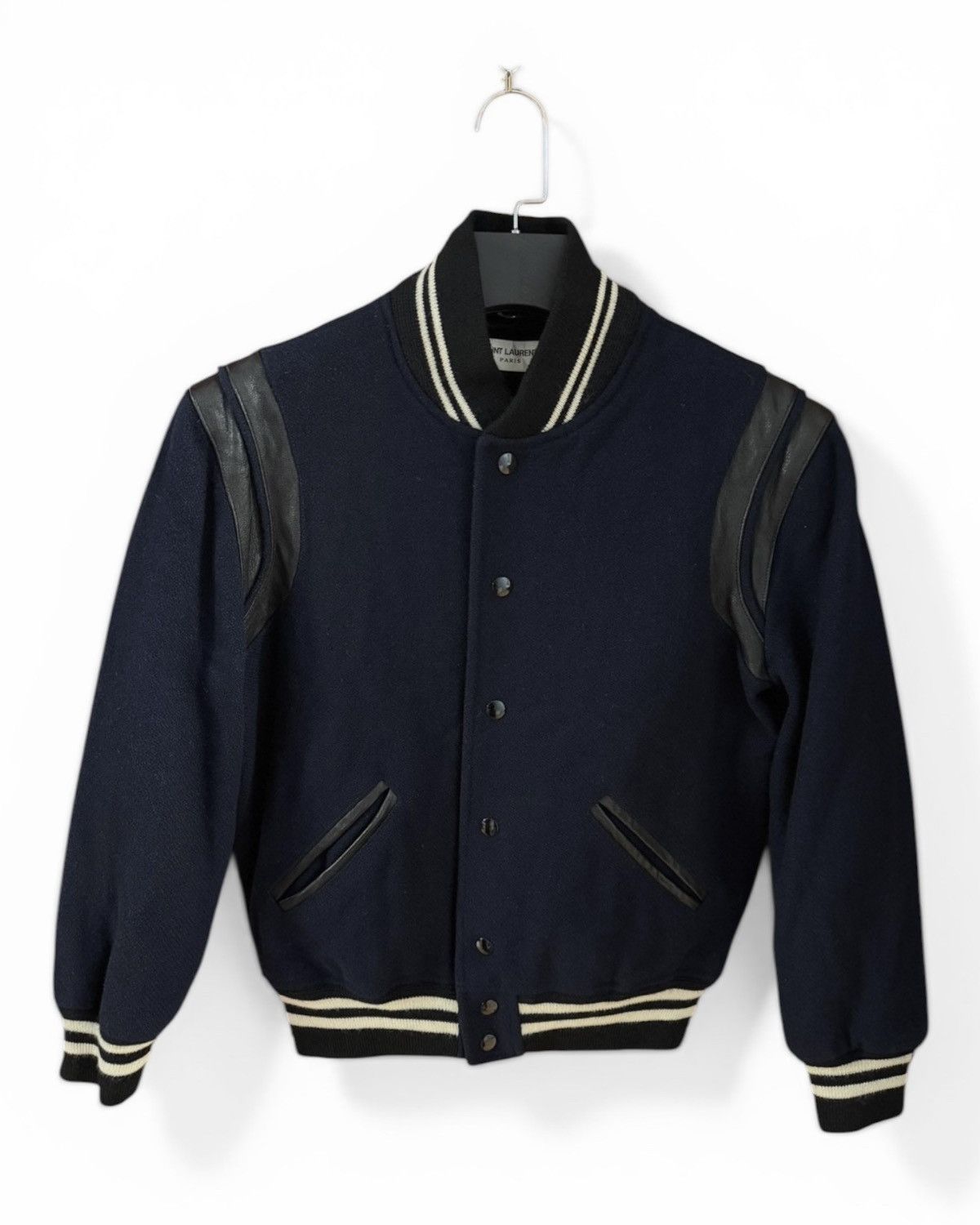 Saint Laurent Paris 15FW Teddy Jacket in Navy Size US S / EU 44-46 / 1 - 1 Thumbnail