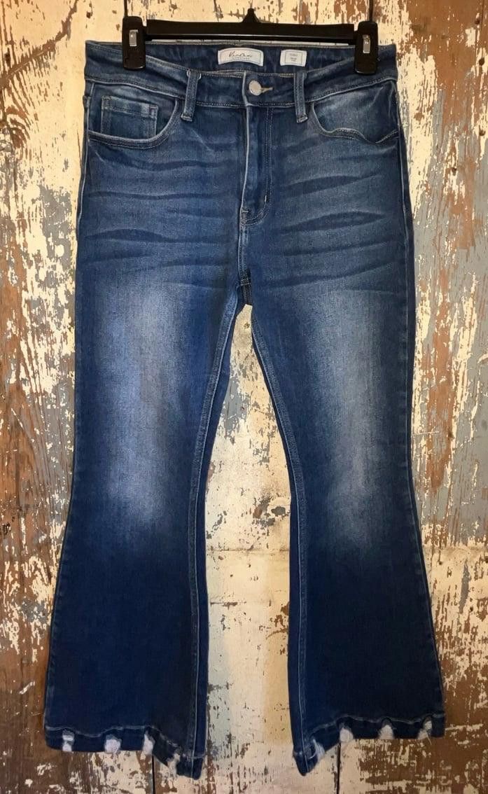 Designer Kancan Kurvy Mid Rise Flare Jeans size 28 Size 28" / US 6 / IT 42 - 6 Thumbnail