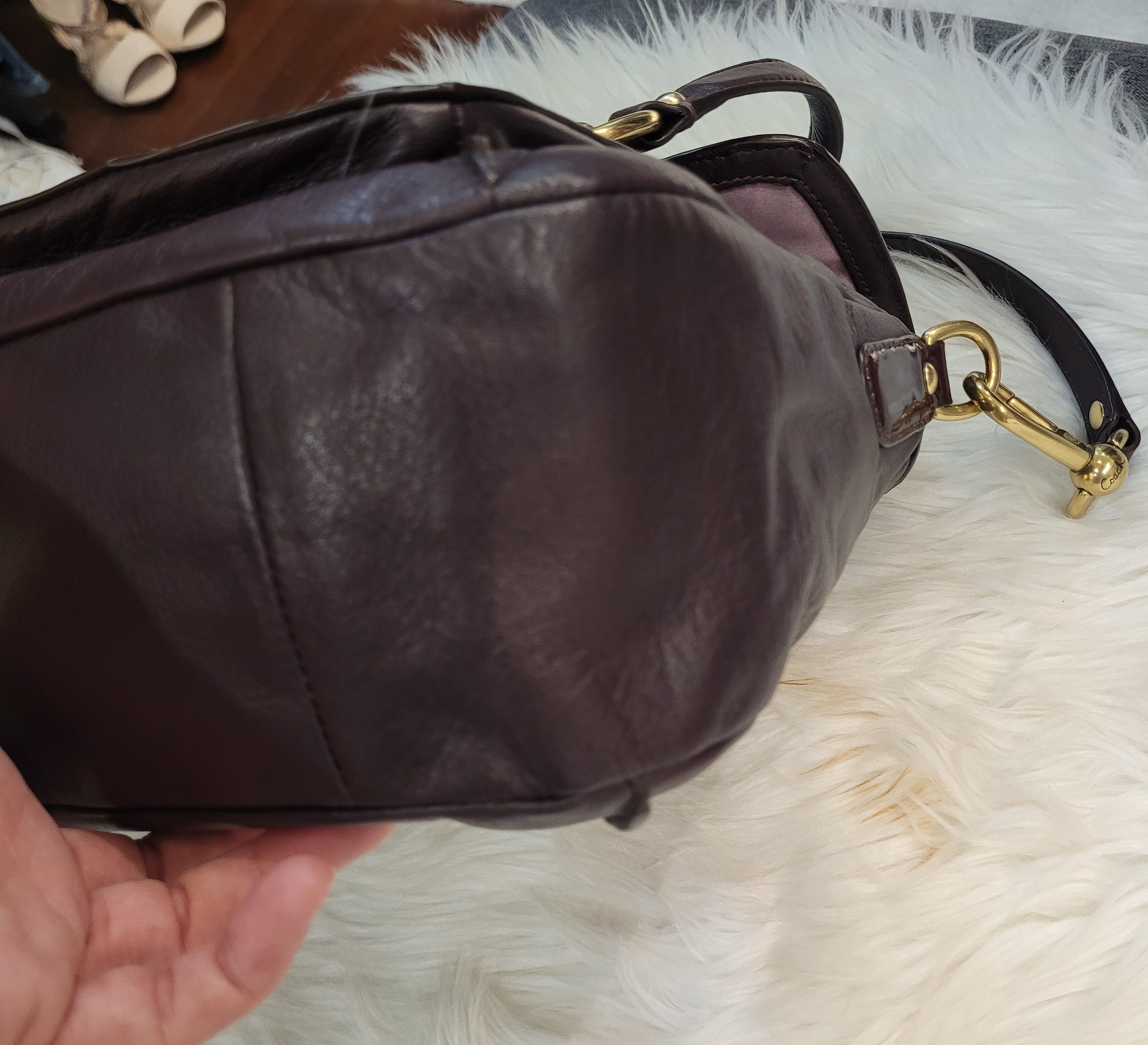 Coach Coach Kristin Spectator Ostrich Embossed Leather Satchel Size ONE SIZE - 9 Thumbnail