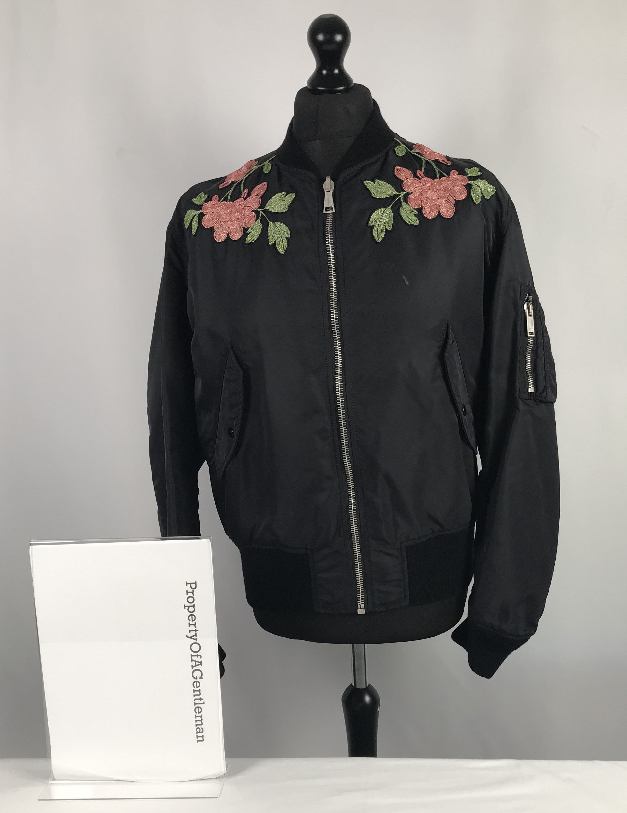 Gucci Gucci Jacket With Rose Embroidery & Painted Dragon Size US M / EU 48-50 / 2 - 11 Thumbnail