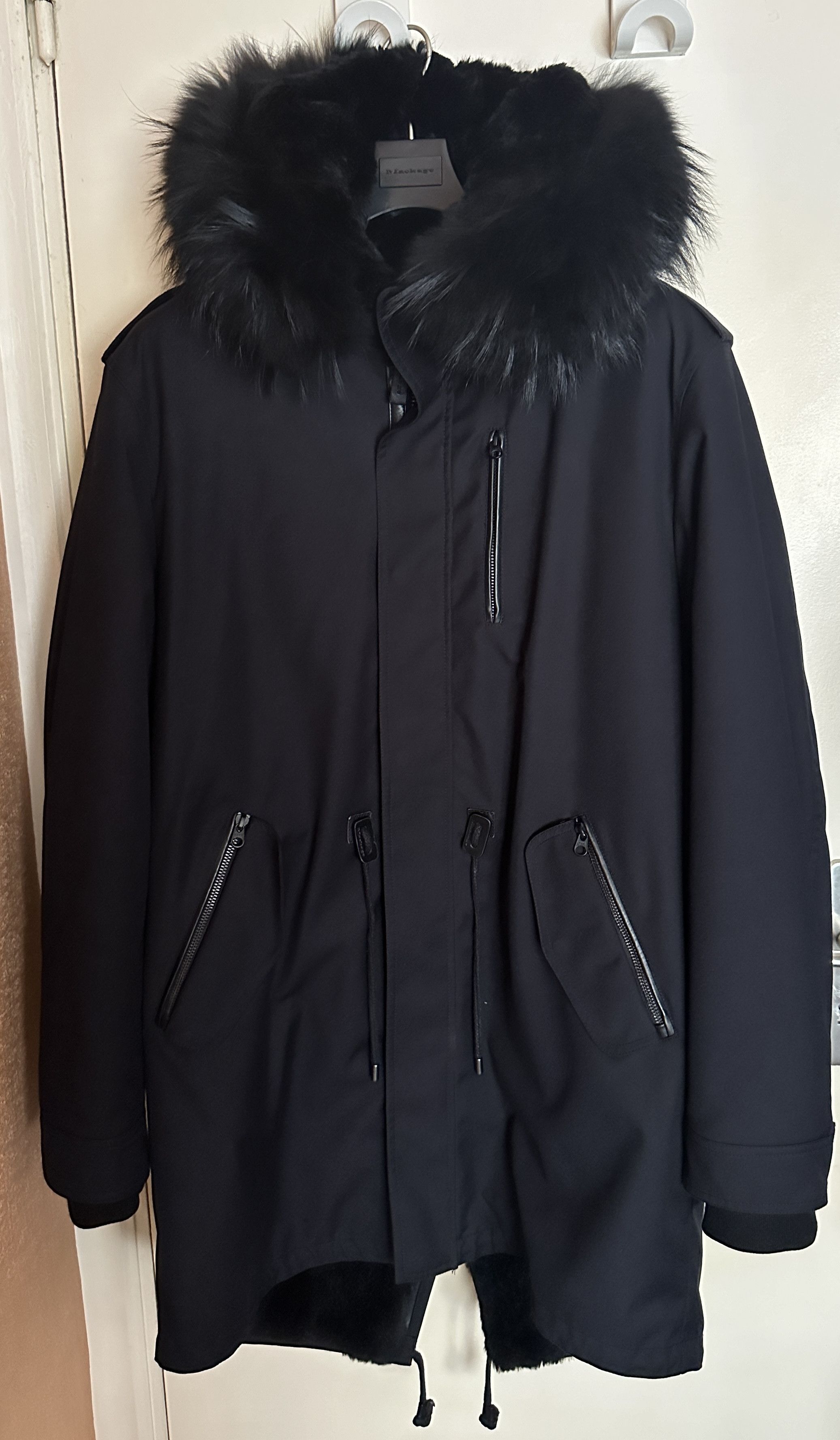 image of Fur Parka Mackage in Night Blue, Men's (Size Large)
