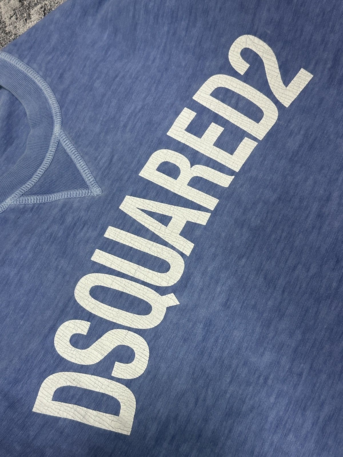 Dsquared2 Dsquared2 Garment Dyed Big Logo Sweatshirt Distressed Style Size US M / EU 48-50 / 2 - 6 Thumbnail