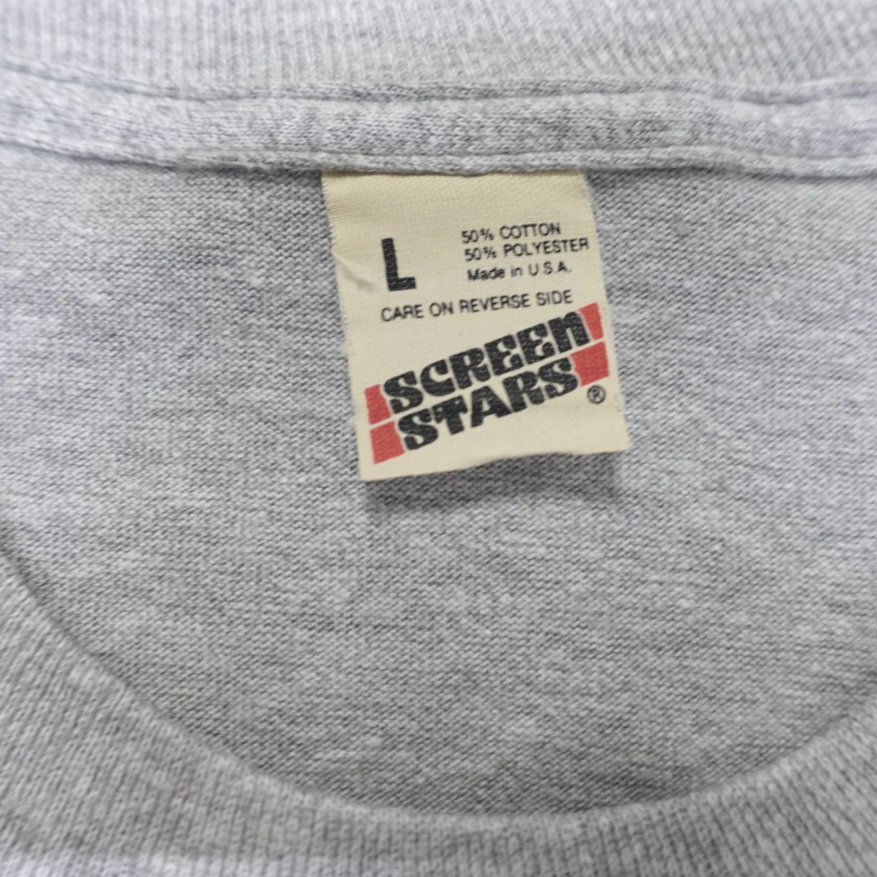 Vintage VINTAGE Novelty Shirt Small Gray 1985 No College In Vino Veritas Screen Stars Shirt Unisex Adults S Gray College Mens Size US S / EU 44-46 / 1 - 3 Thumbnail