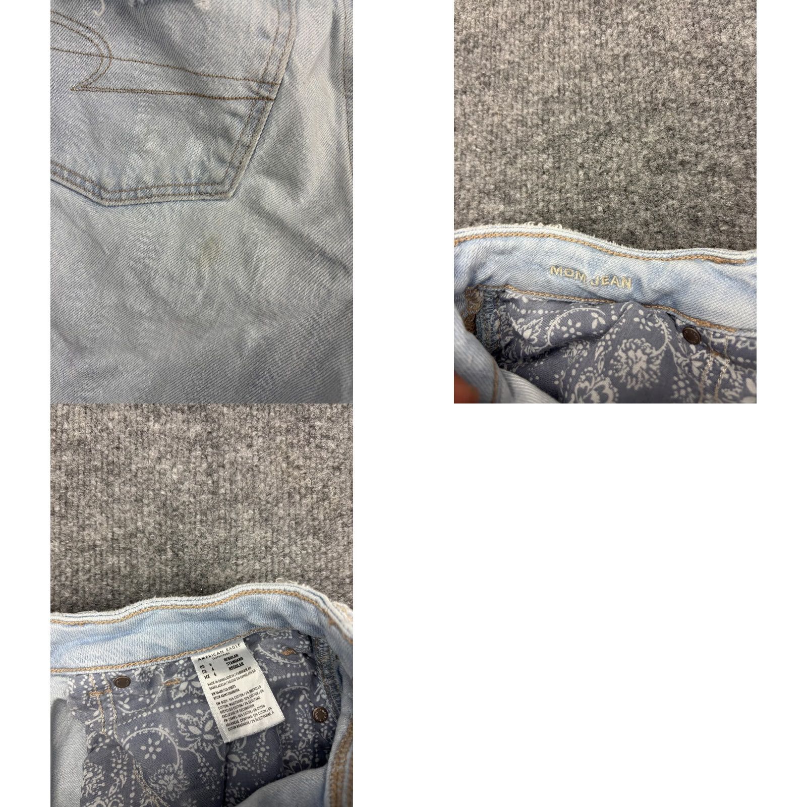 Vintage American Eagle Jeans Womens 6 Blue Mom Distressed Ripped High Rise Denim Jeans Size 28" / US 6 / IT 42 - 8 Thumbnail