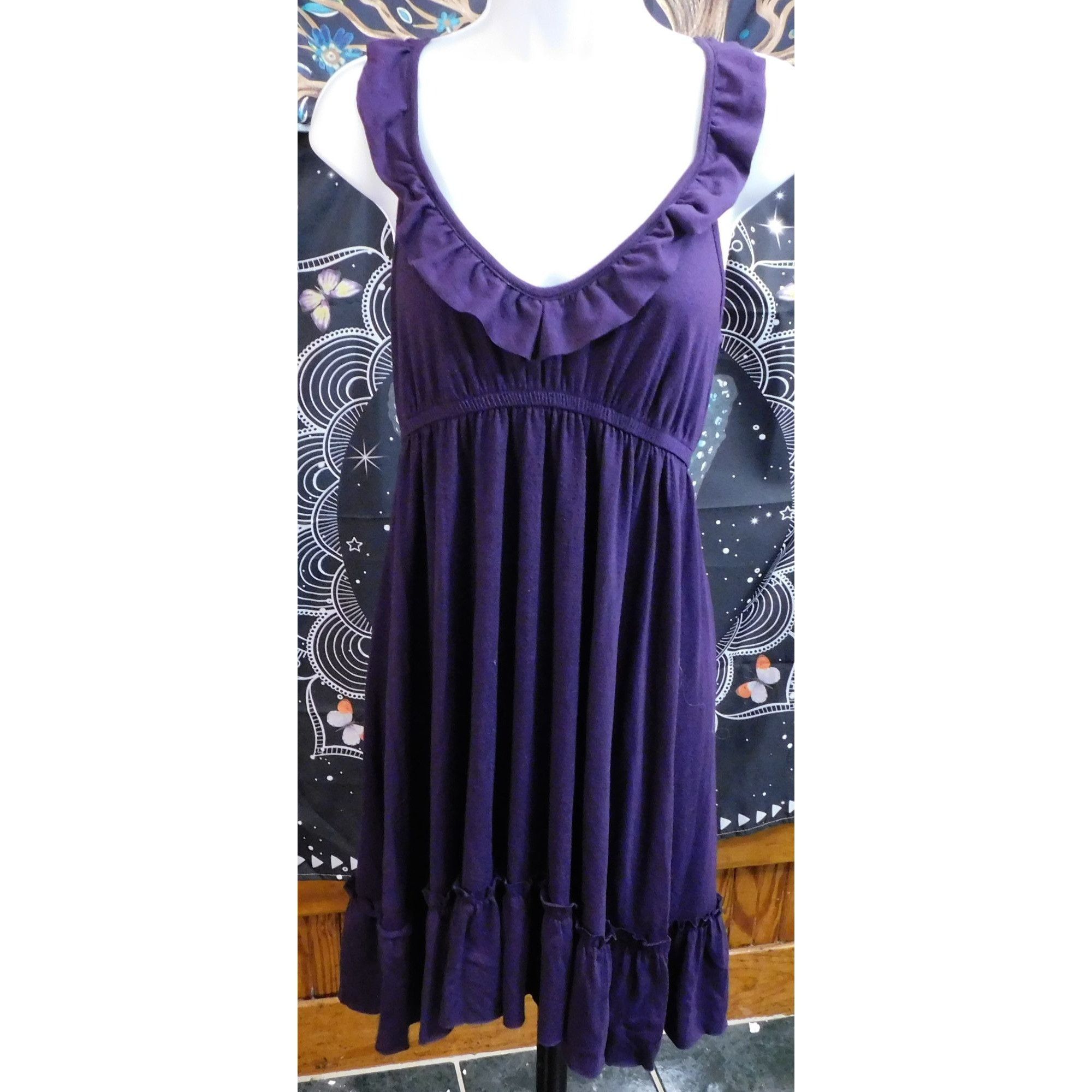 Other Cover Me Purple Ruffled Sleeveless Mini Dress Size S / US 4 / IT 40 - 1 Thumbnail