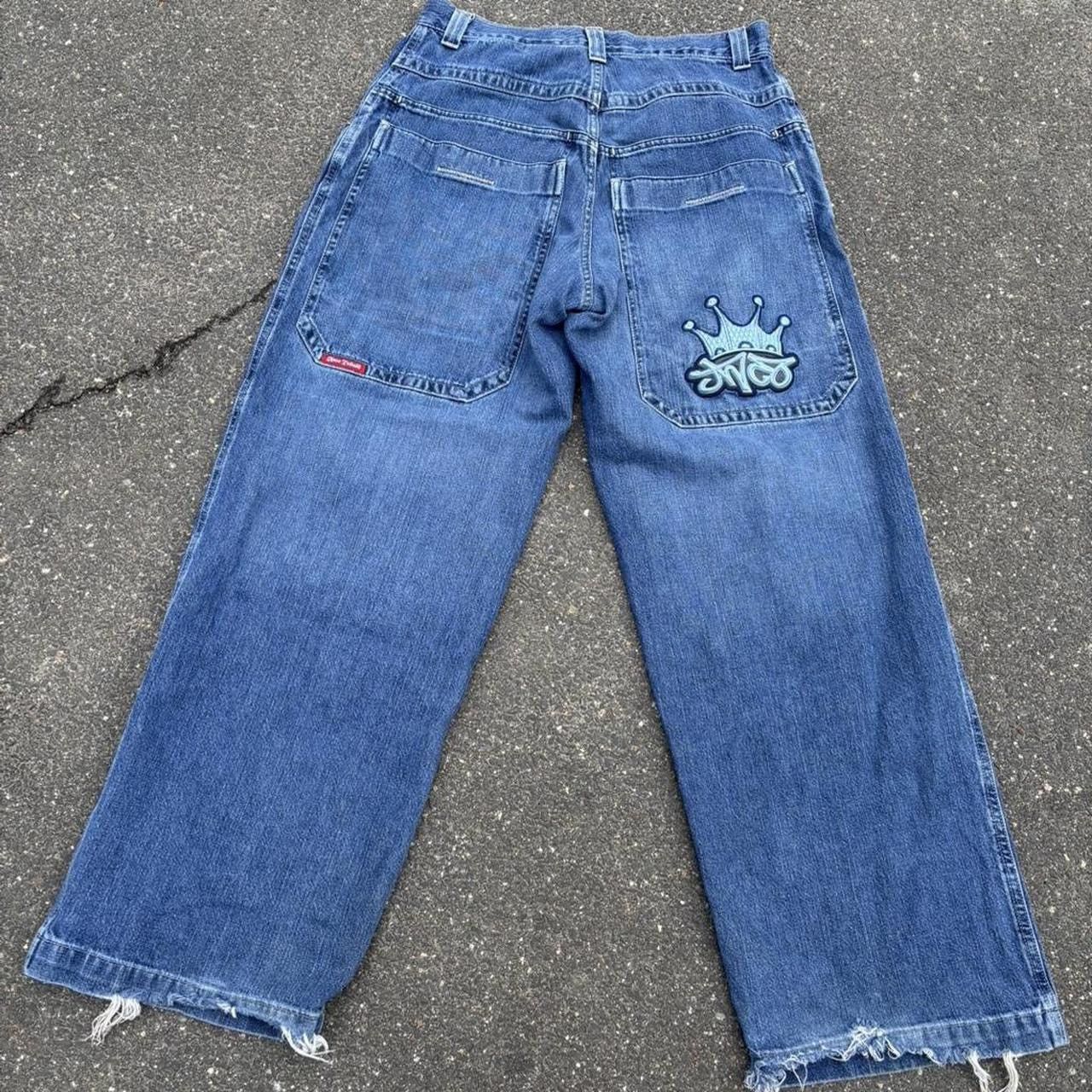 JNCO Jnco tribal baggy blue jeans size 33x32 Size US 33 - 1 Thumbnail