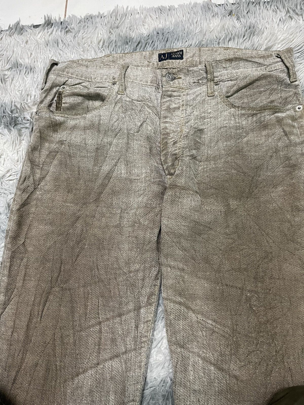 Emporio Armani 90s EMPORIO ARMANI MUD WASH DENIM JEANS RARE DESIGN Size US 34 / EU 50 - 5 Thumbnail