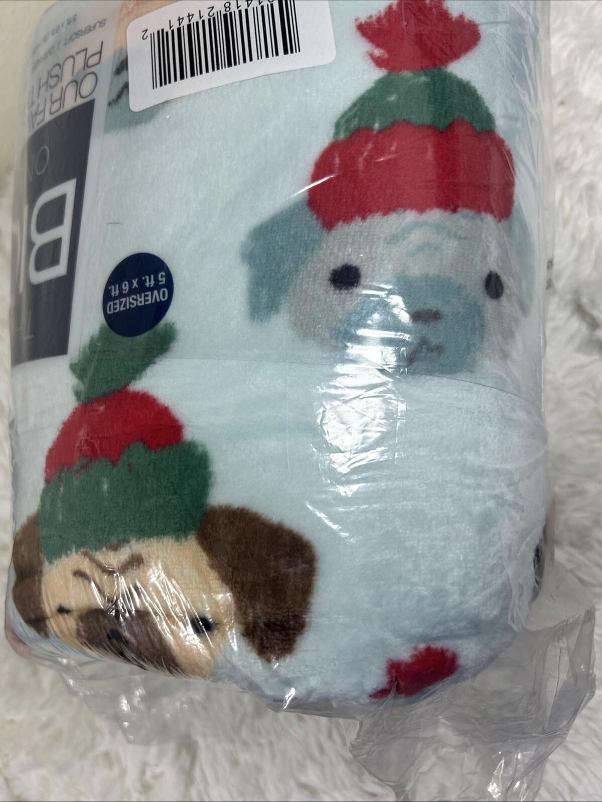 Designer Kohl's 5’X6' THE BIG ON Multicolored DOGS PLUSH Fleece Throw Size ONE SIZE - 7 Thumbnail