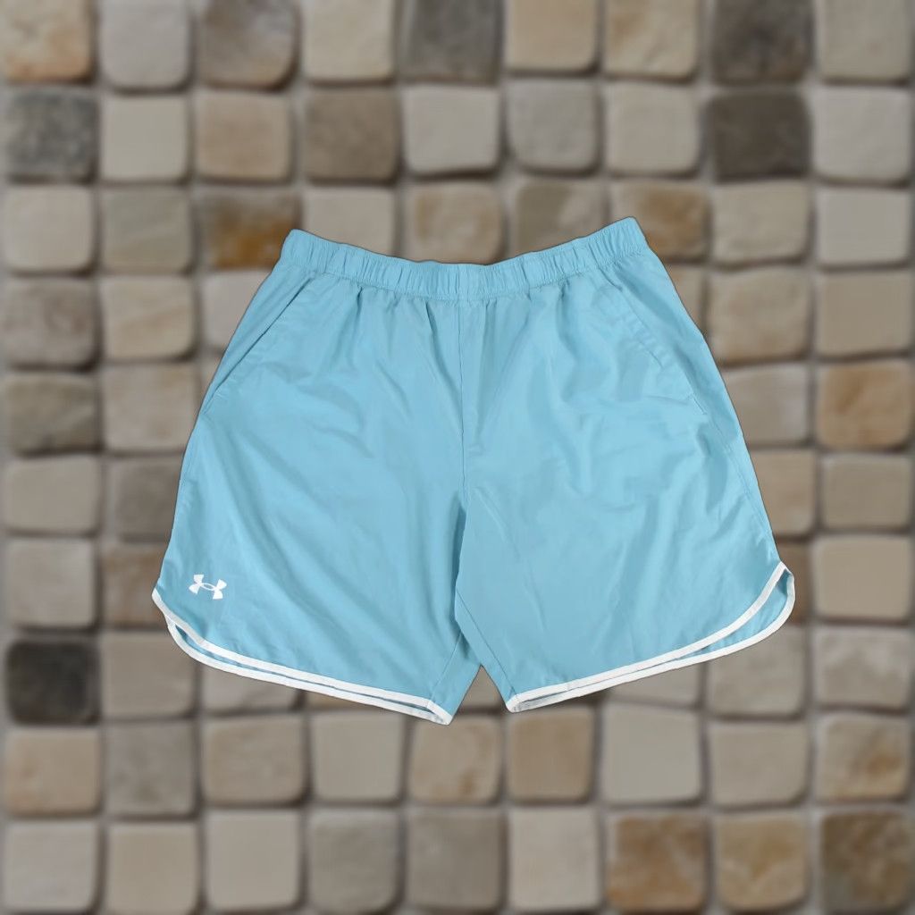 Under Armour VINTAGE Under Armour Shorts Womens 2XL Athletic Lightweight Blue Activewear Run Gym Training Size 40" / US 18 - 1 Thumbnail