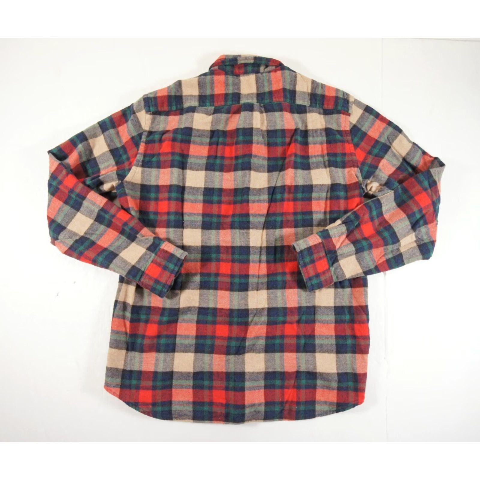 Wallace & Barnes Wallace & Barnes Shirt Men Large Wool Blend Plaid Button-Down Flannel Knit Cotton Multi-Color Long Sleeve Casual Button-Up Size US L / EU 52-54 / 3 - 4 Thumbnail