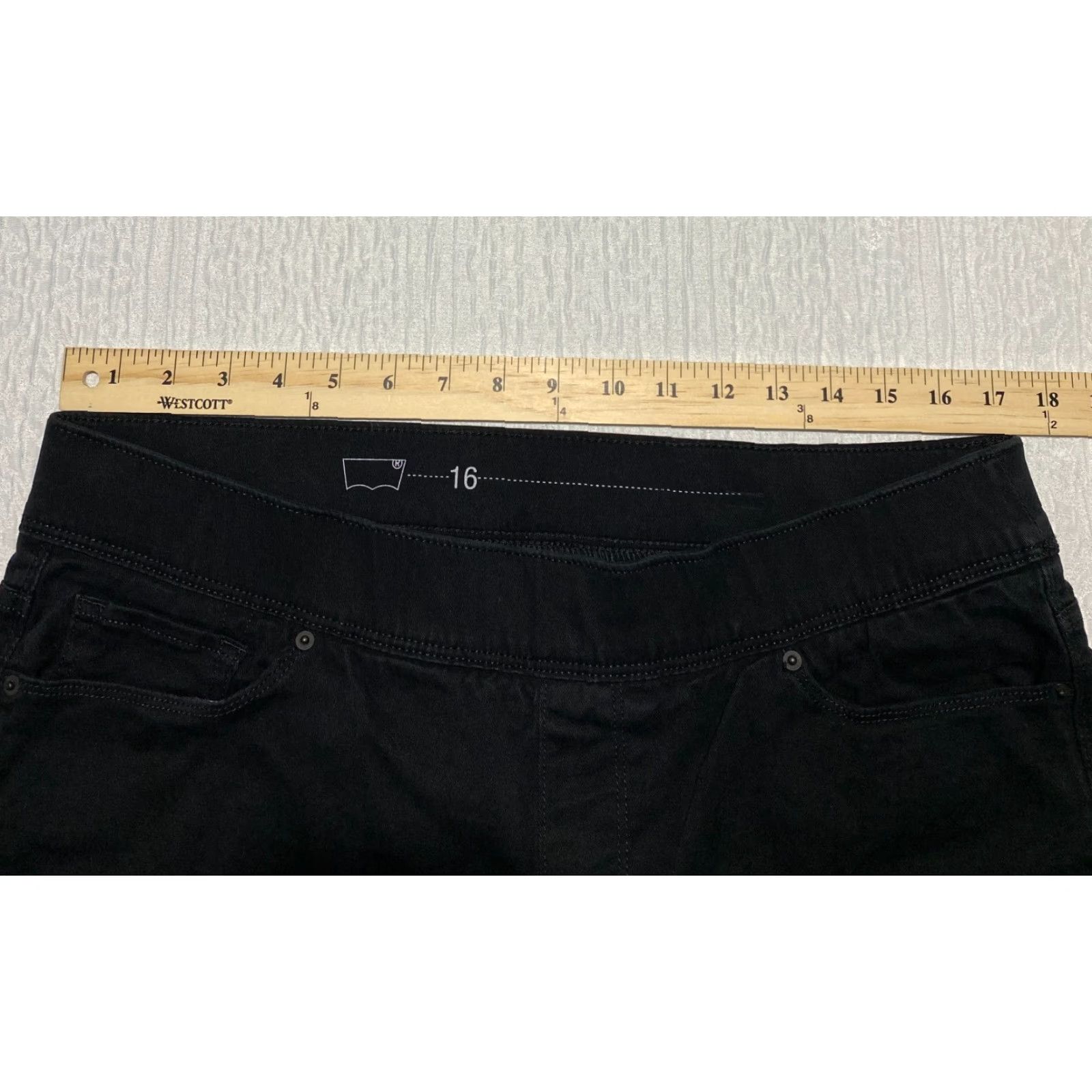 Levi's Levi's Jeans Pull On Skinny Leggings Women 16 Black Elastic Waist 34×28 5-Pocket Design Size 24" / US 00 / IT 34 - 4 Thumbnail