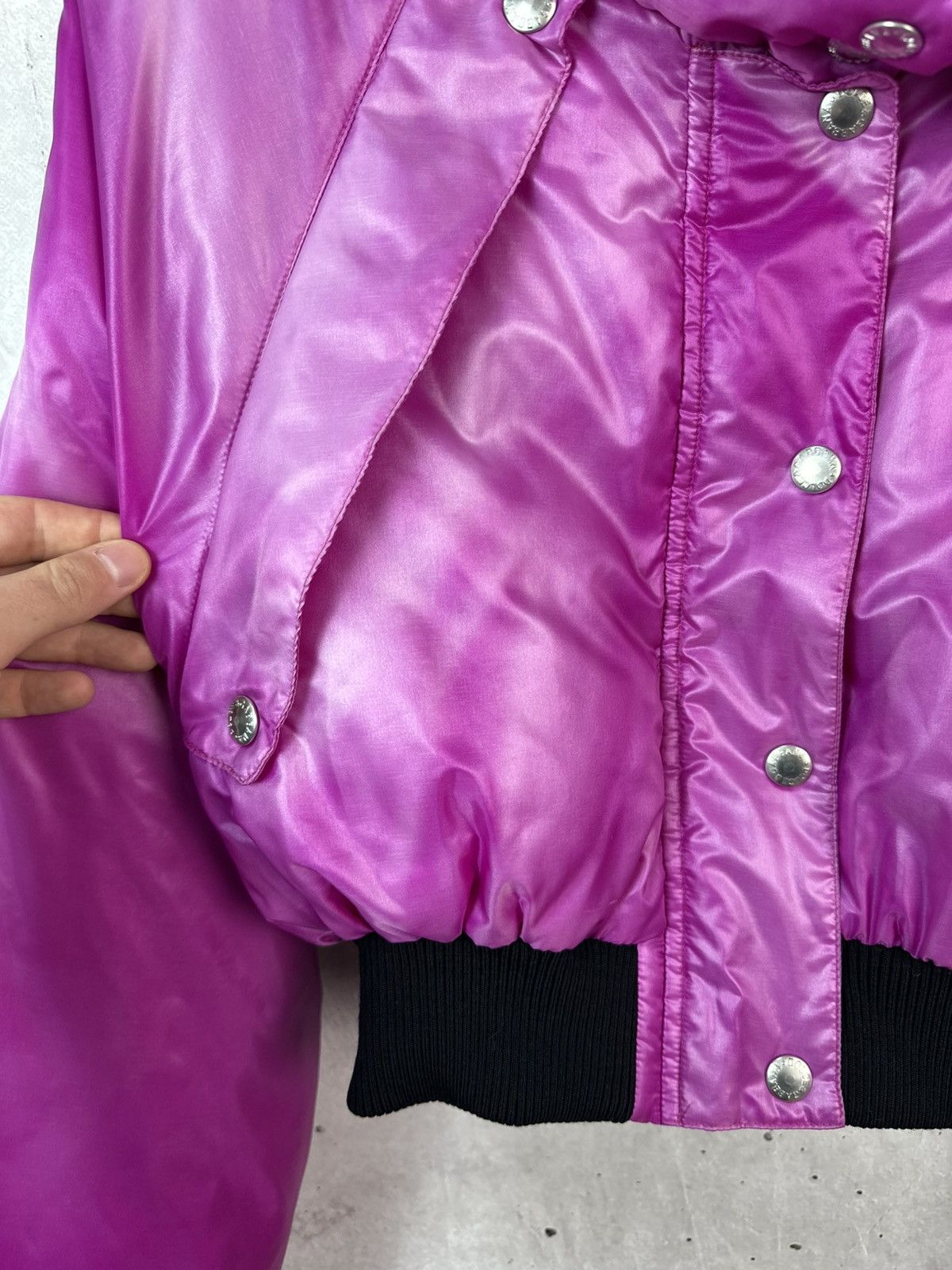 Dolce & Gabbana Dolce & Gabbana Fuchsia Cropped Hooded Raccoon Trim Jacket Size US XS / EU 42 / 0 - 17 Thumbnail