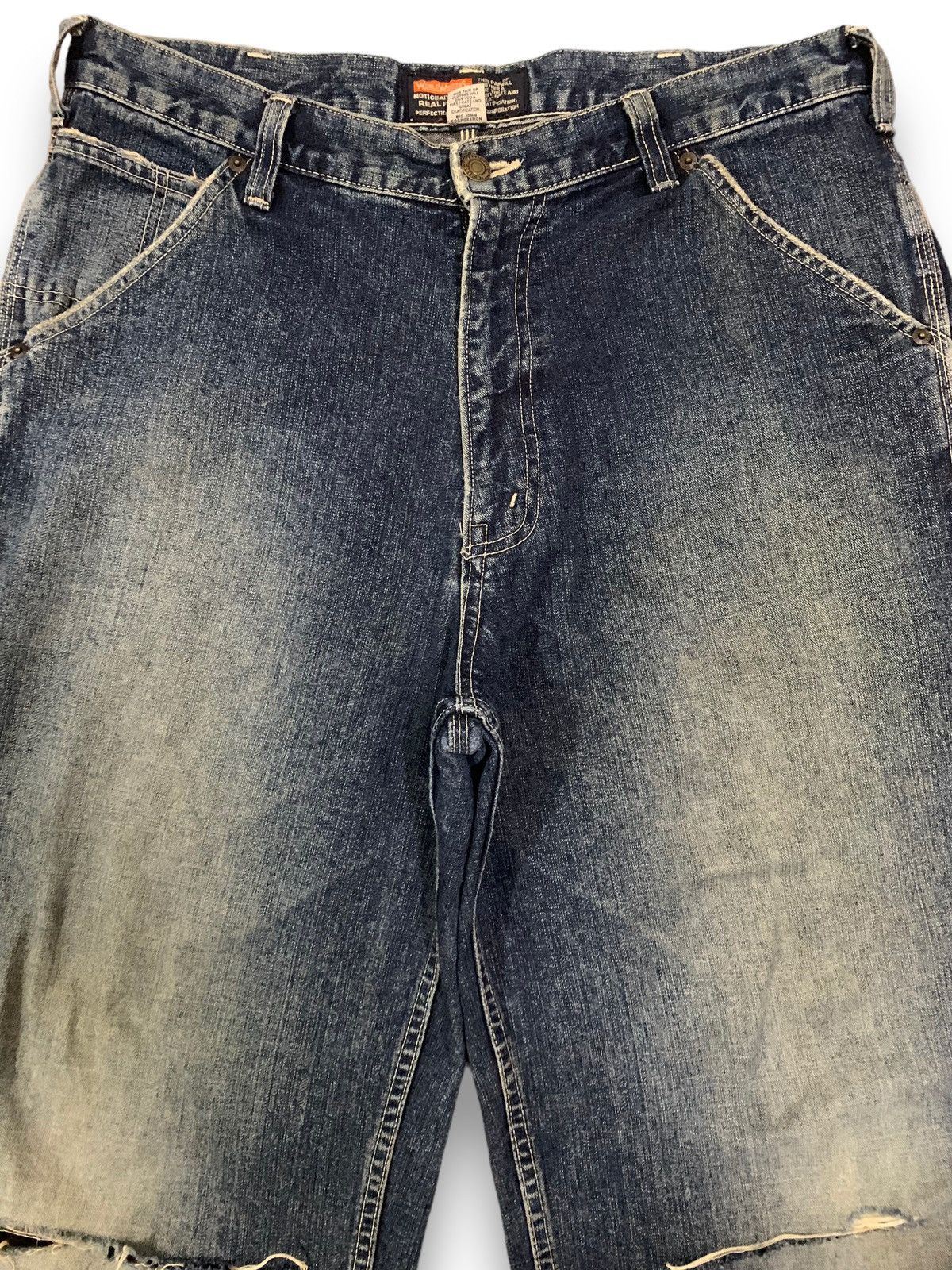 JNCO Vintage Japanese Big John Baggy Distressed Carpenter Jeans Size US 34 / EU 50 - 3 Thumbnail