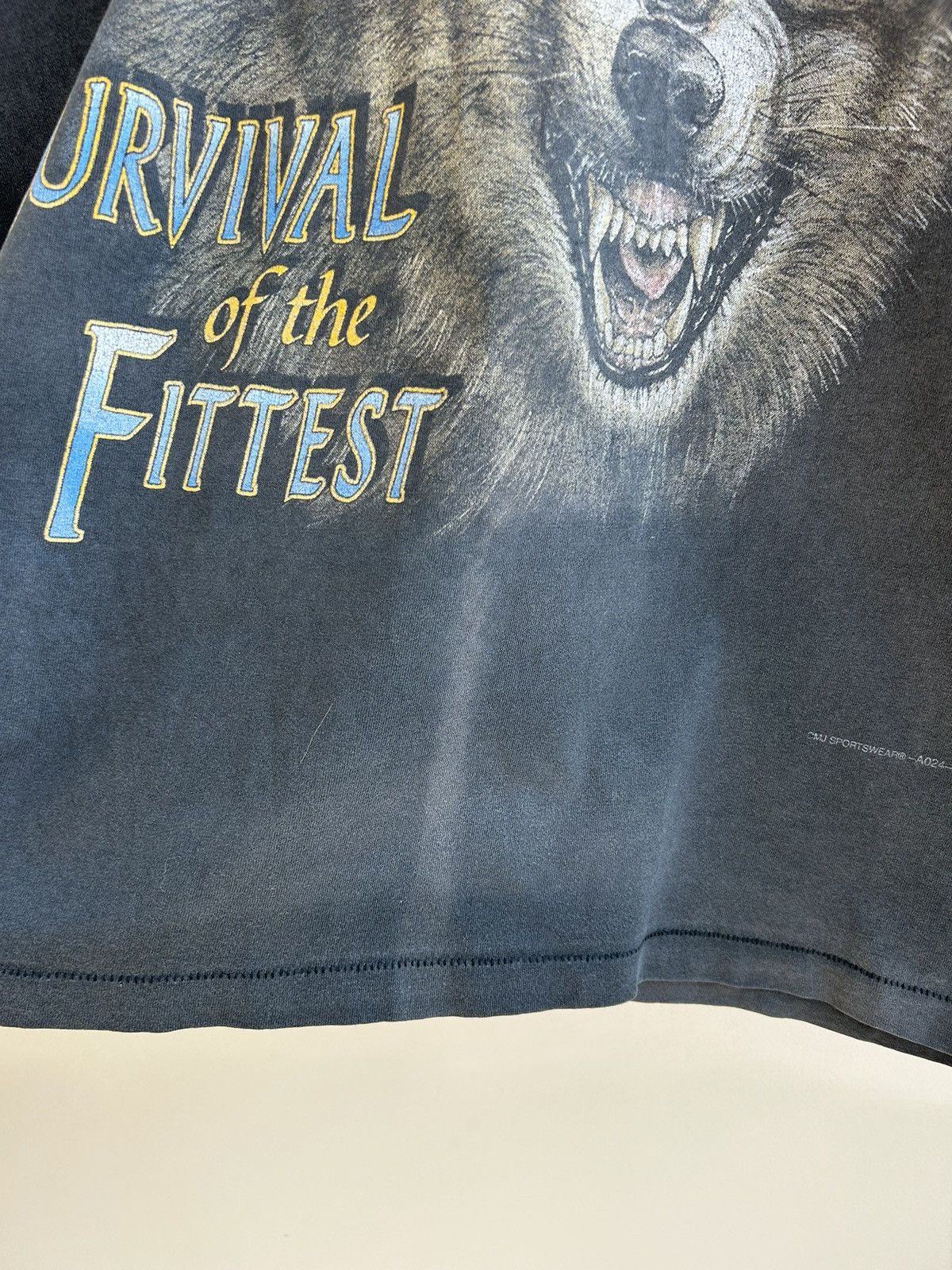 Harley Davidson Vintage Animal Tee Wolf Motor Faded T-Shirt Moto Y2K Size US XL / EU 56 / 4 - 8 Thumbnail