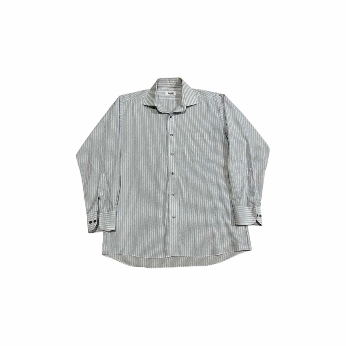 Japanese Brand × Kansai Yamamoto × Yohji Yamamoto 🔥Vintage Kansai Yamamoto Striped Shirt Long Sleeve Size US L / EU 52-54 / 3 - 1 Thumbnail