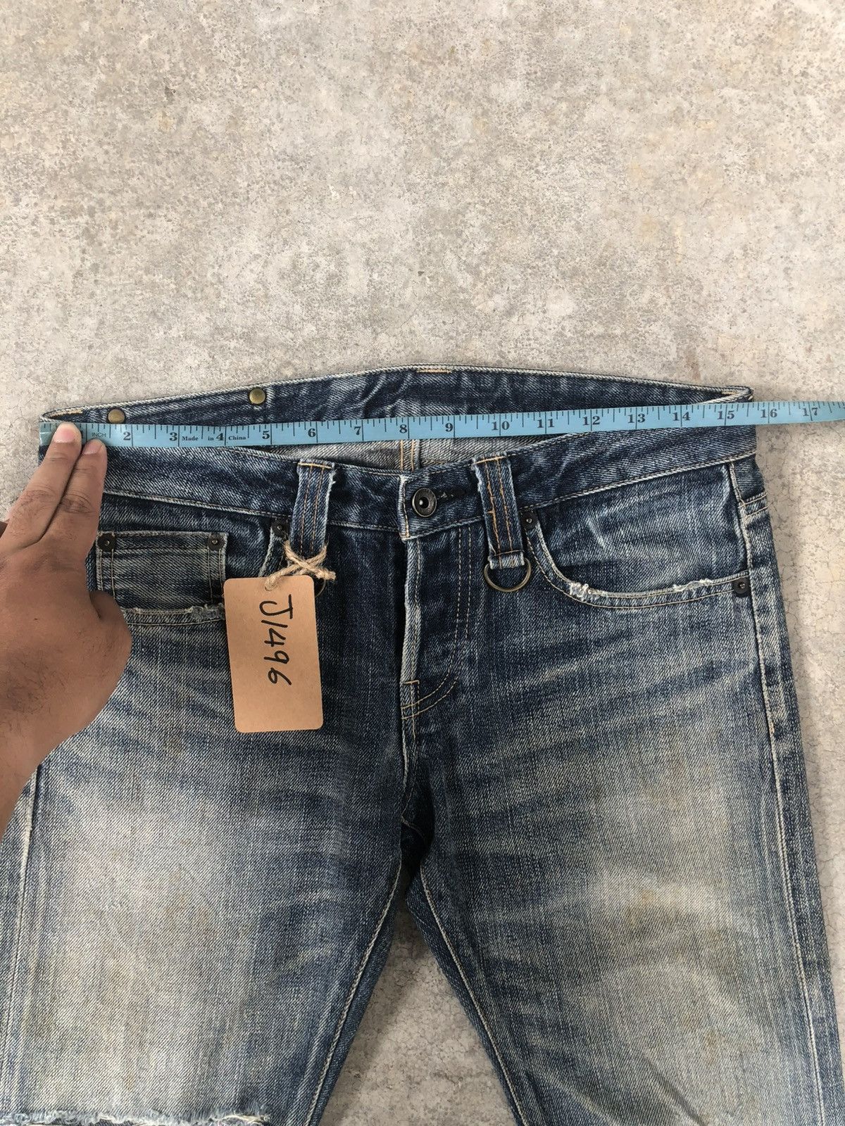 BUFFALO BOBS Buffalo Flared Selvedge Jeans Distressed Denim Size US 31 - 22 Thumbnail