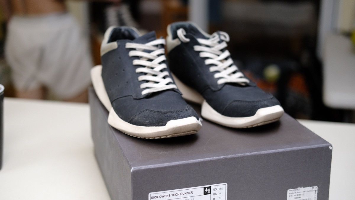 Boris Bidjan Saberi × Rick Owens × Rick Owens Drkshdw Rick Owens Tech Runner Size US 9 / EU 42 - 4 Thumbnail