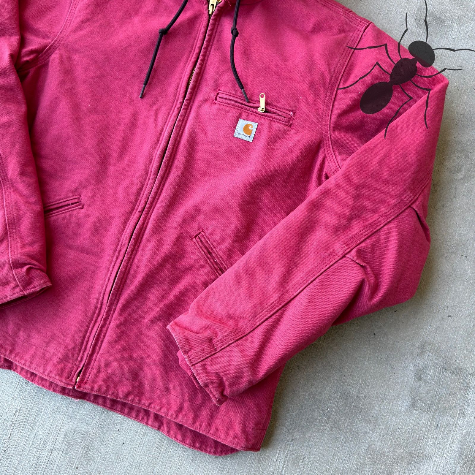 Carhartt × Vintage Vintage Y2K Carhartt WOMENS WJ141 pink Sierra work jacket Size US S / EU 44-46 / 1 - 4 Thumbnail