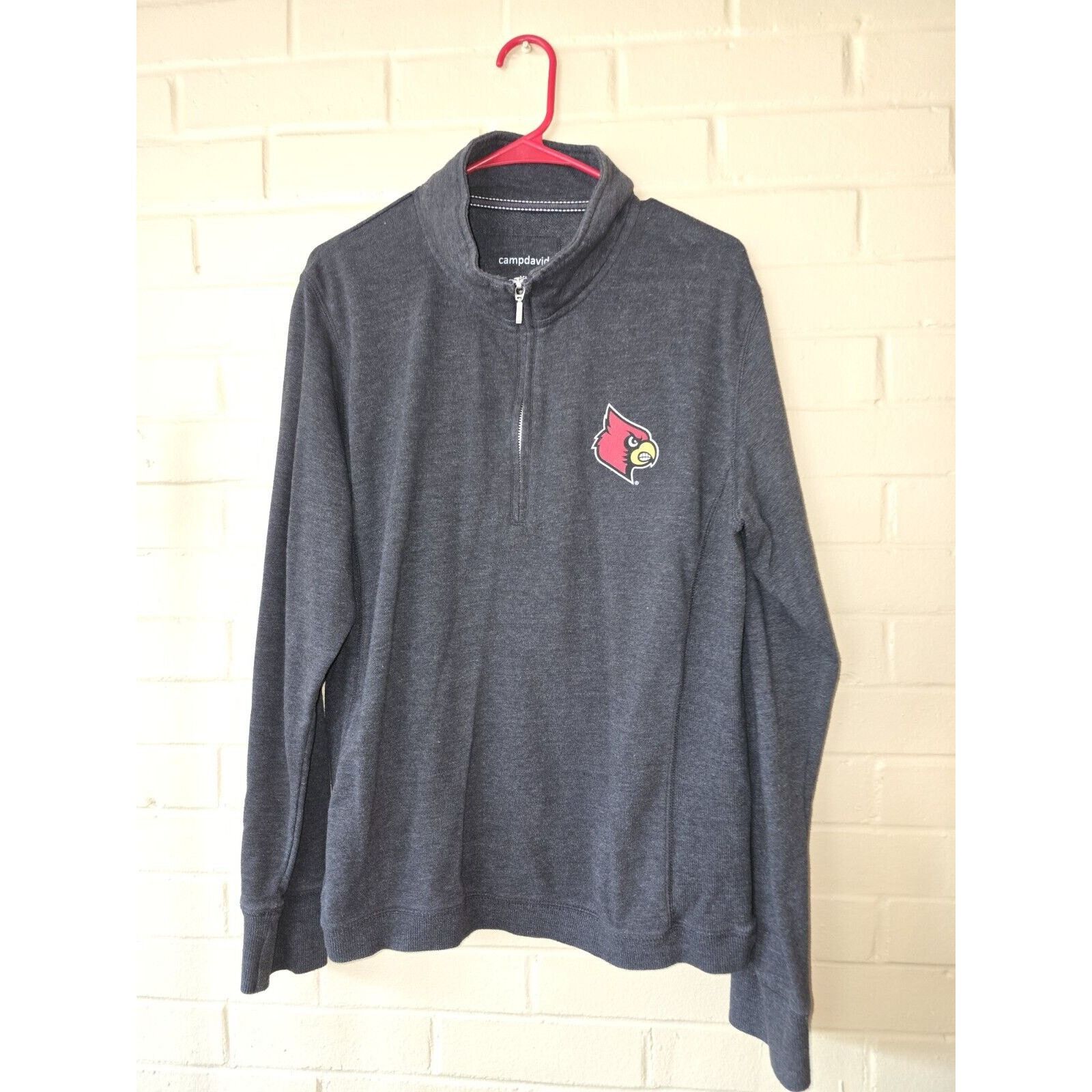 Colosseum Athletics Louisville Cardinals Pullover Womens Size XL Gray 1/4 Zip Size XL / US 12-14 / IT 48-50 - 1 Thumbnail