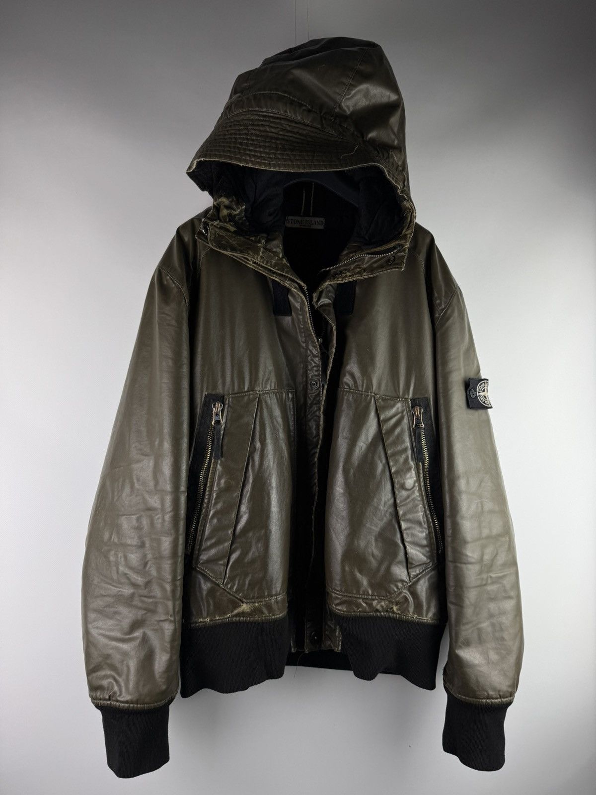 Vintage Stone Island AW/2010 Waxed Ice 2 Bomber Jacket