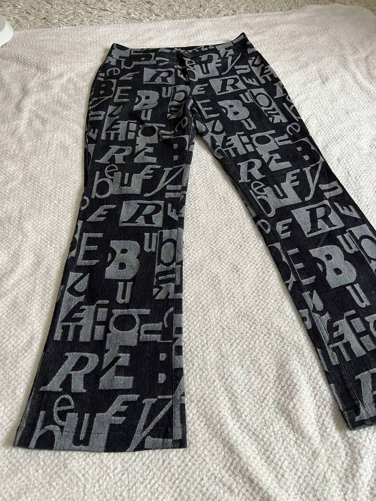 Burberry Archive : vintage BURBERRY monogramed bootcut pants Size 28" / US 6 / IT 42 - 8 Thumbnail