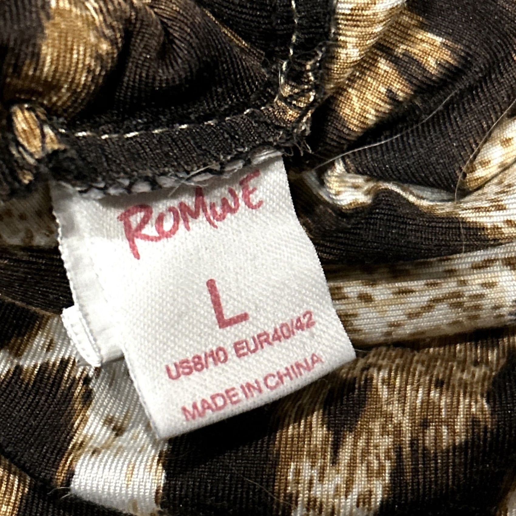 Vintage ROMWE Tie Womens L Size Animal Print Back Bikini Swim Suit Top A26 Size L / US 10 / IT 46 - 2 Thumbnail