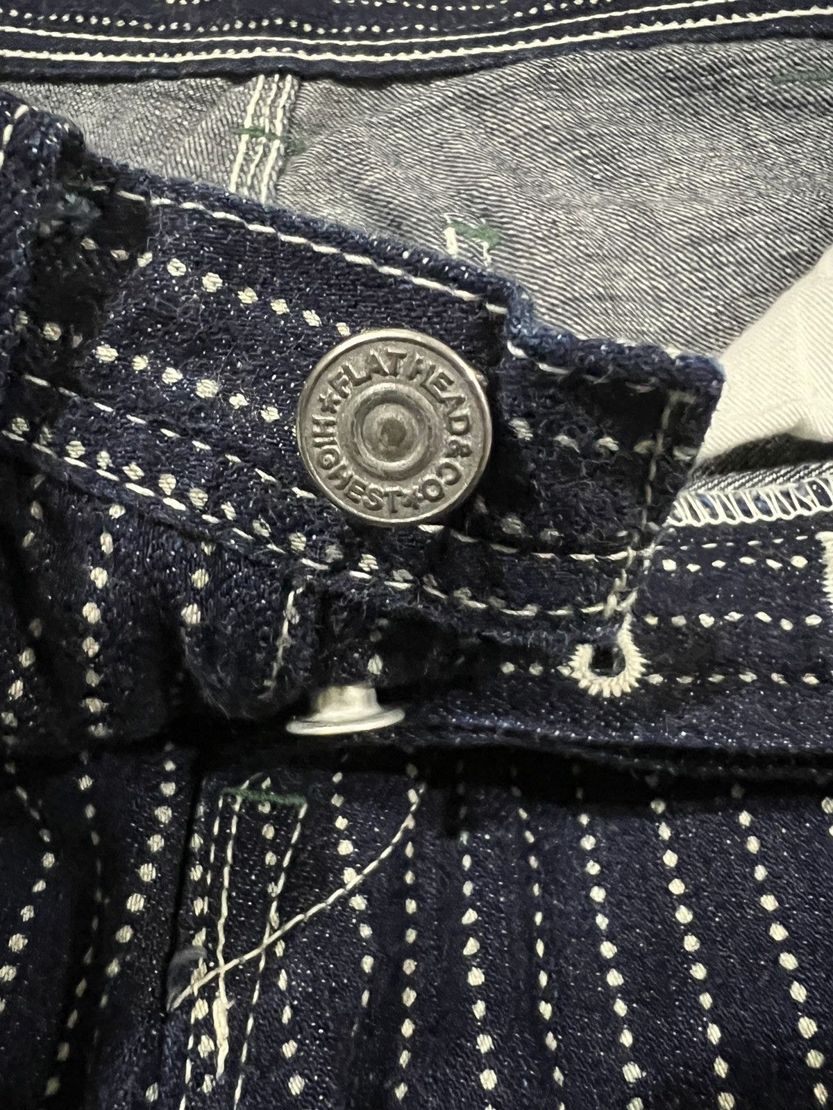 Loopwheeler The Flat Head Indigo Wabash Railroad Striped Painter Denim Size US 29 - 7 Thumbnail