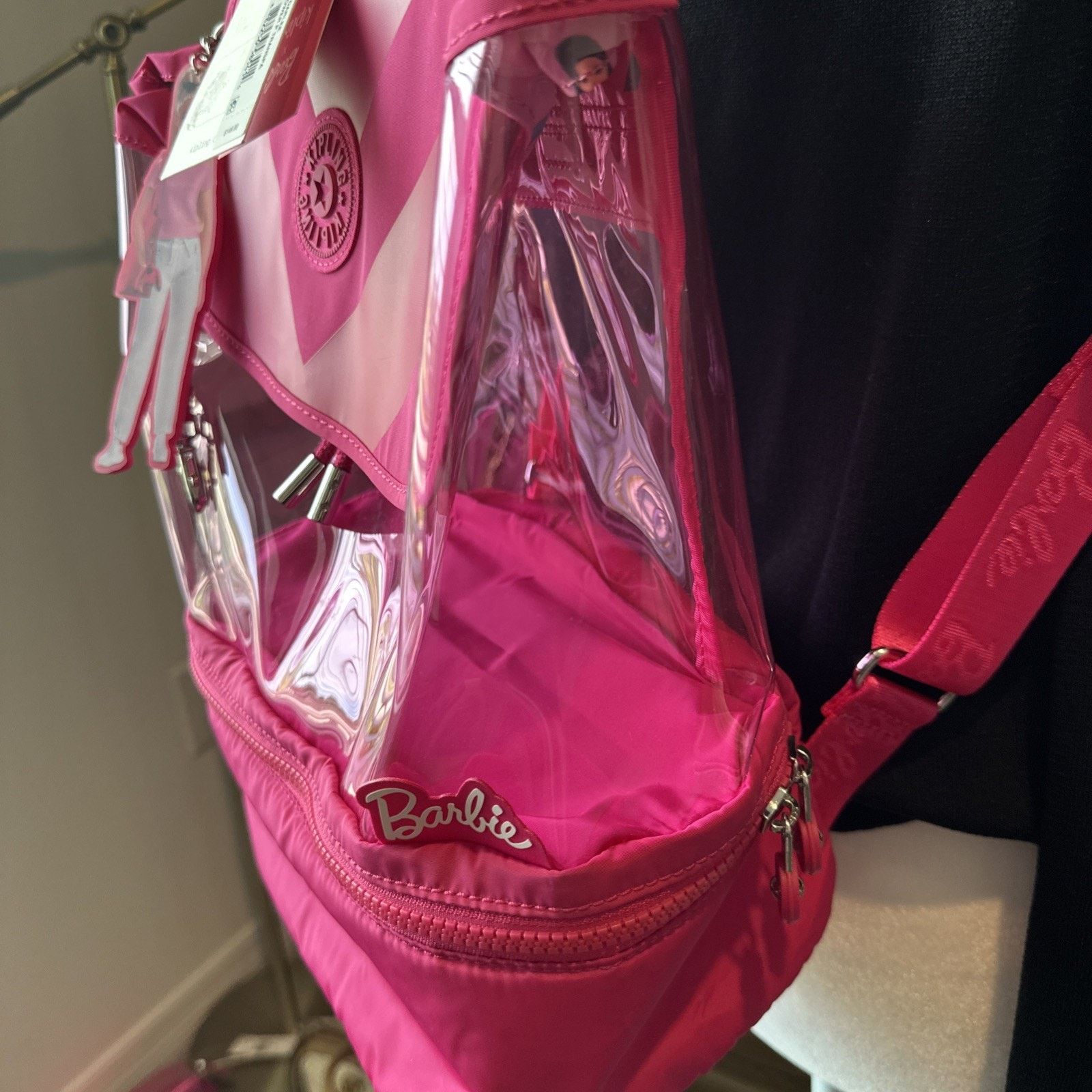 Other Kipling X Barbie DarleeTransparent Pink Backpack $149 NWT Size ONE SIZE - 6 Thumbnail
