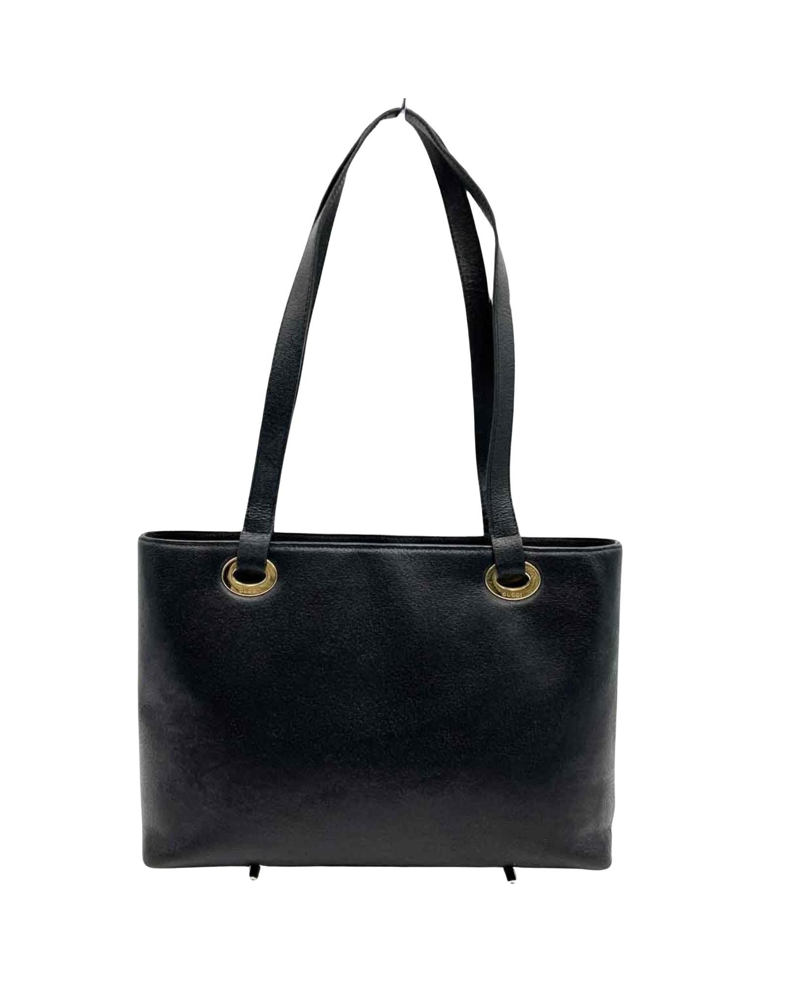 image of Gucci Black Leather Practical Bag, Women's