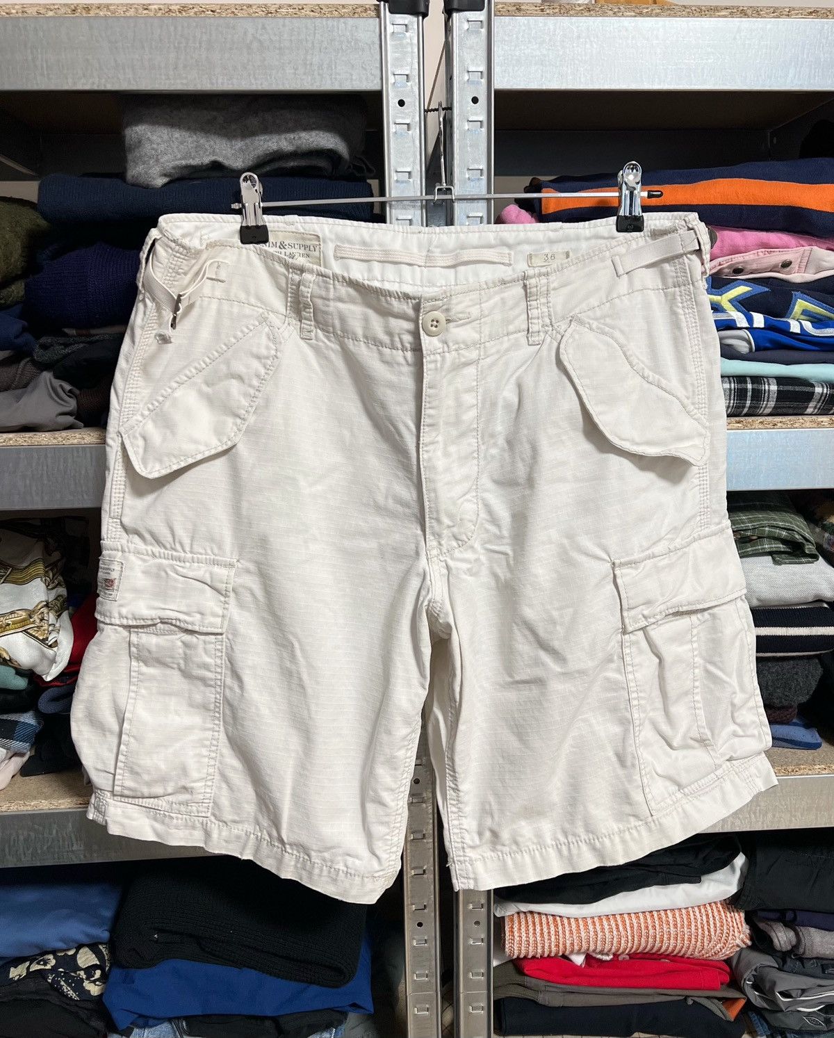 Denim & Supply Ralph Lauren × Polo Ralph Lauren × Vintage Vintage Ralph Lauren Cargo Denim & Supply Shorts Size 36 Size US 36 / EU 52 - 1 Thumbnail