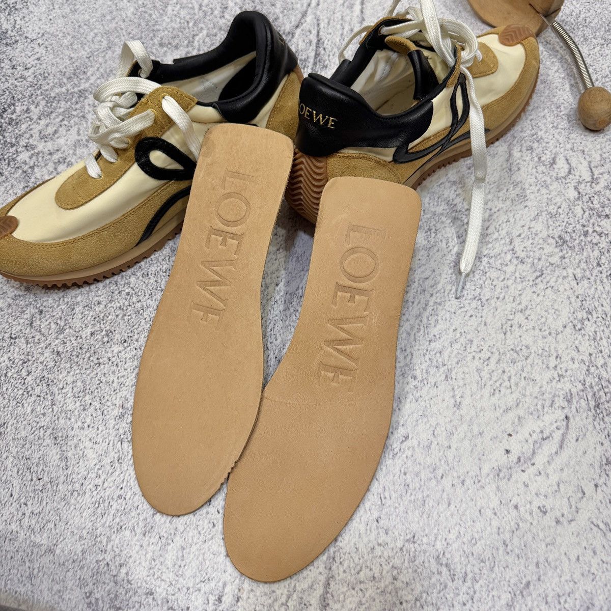 Loewe Loewe Flow Runner Honey Tan Suede Leather Sneakers US10 UK7 Size US 10 / IT 40 - 14 Thumbnail