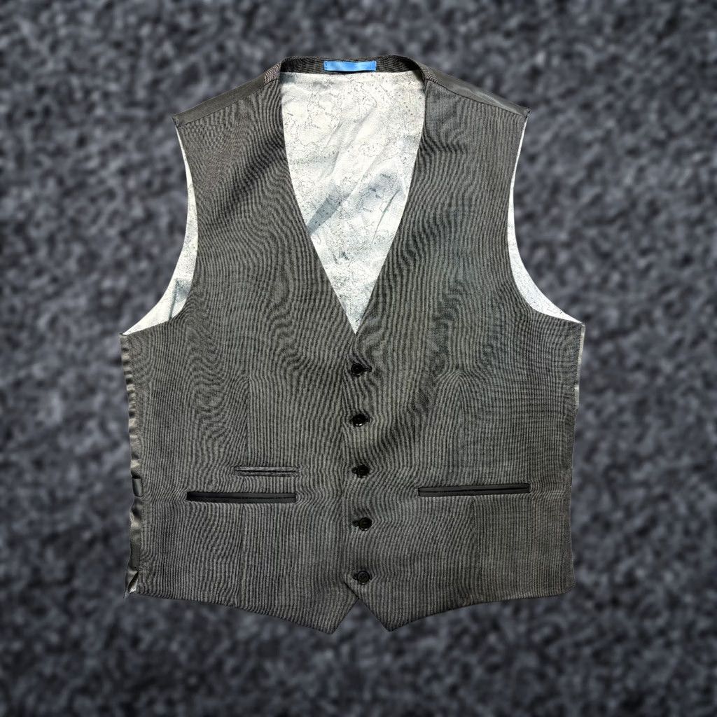 NEXT Next angelico gray wool vest waistcoat super 110's mens size 42R 107cm Size US XS / EU 42 / 0 - 1 Thumbnail
