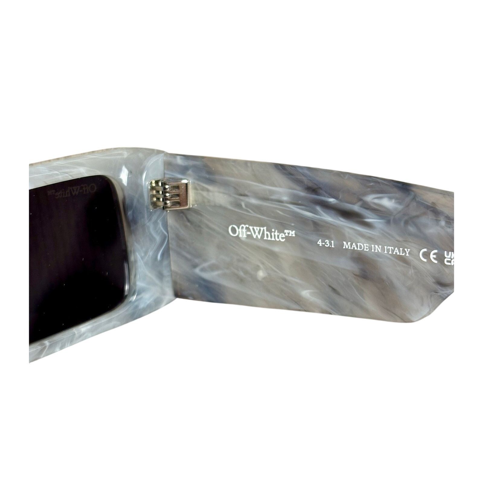 Off-White NEW Off-White Unisex Sunglasses - Milano, Marble Gray. Size ONE SIZE - 5 Thumbnail