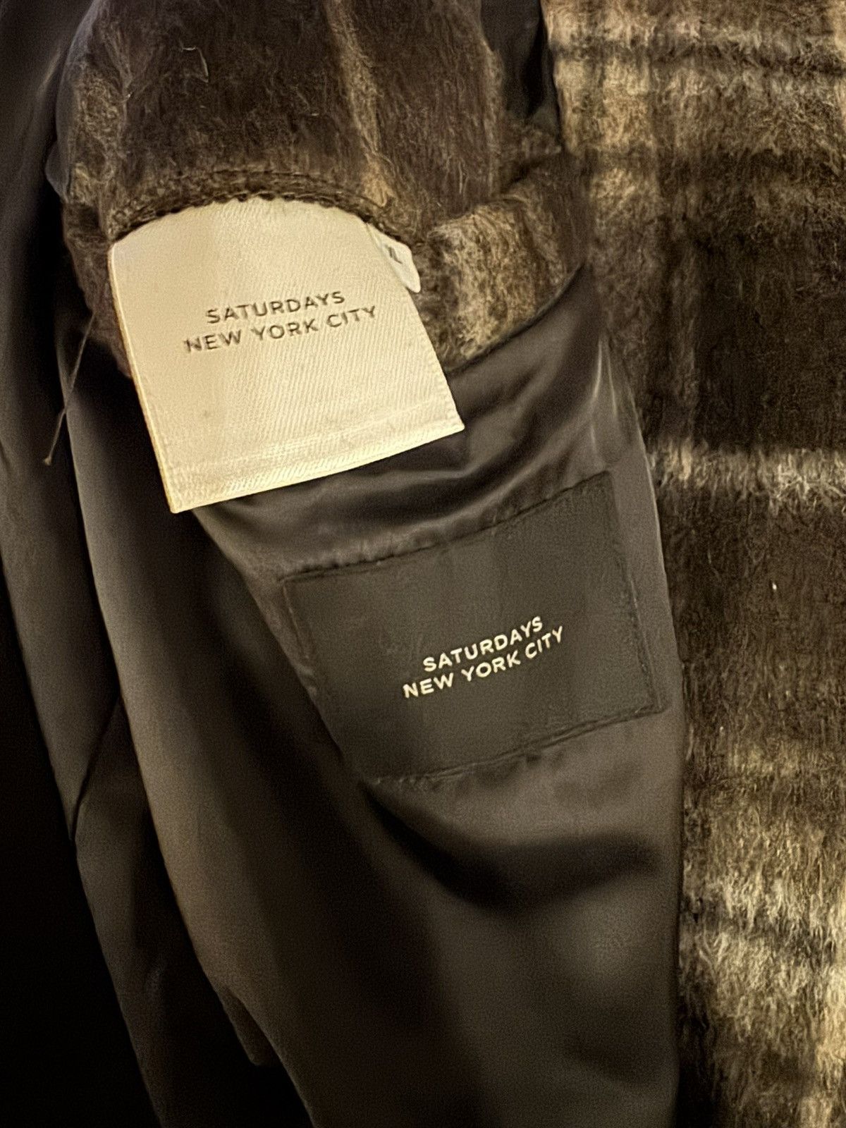 Saturdays NYC Saturdays NYC Plaid “Mohair” Style Wool Overcoat Size US XL / EU 56 / 4 - 8 Thumbnail
