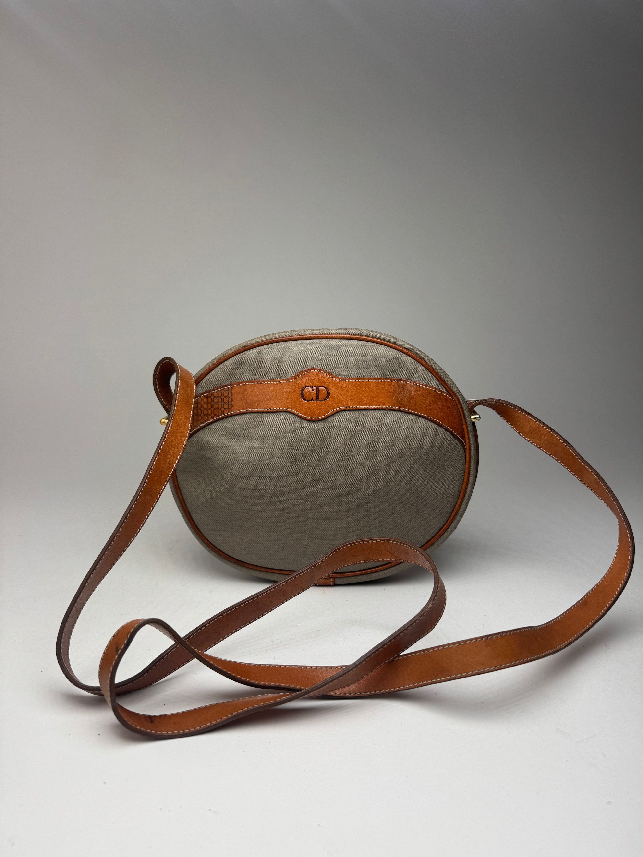 Vintage Crossbody Bag Grey Brown