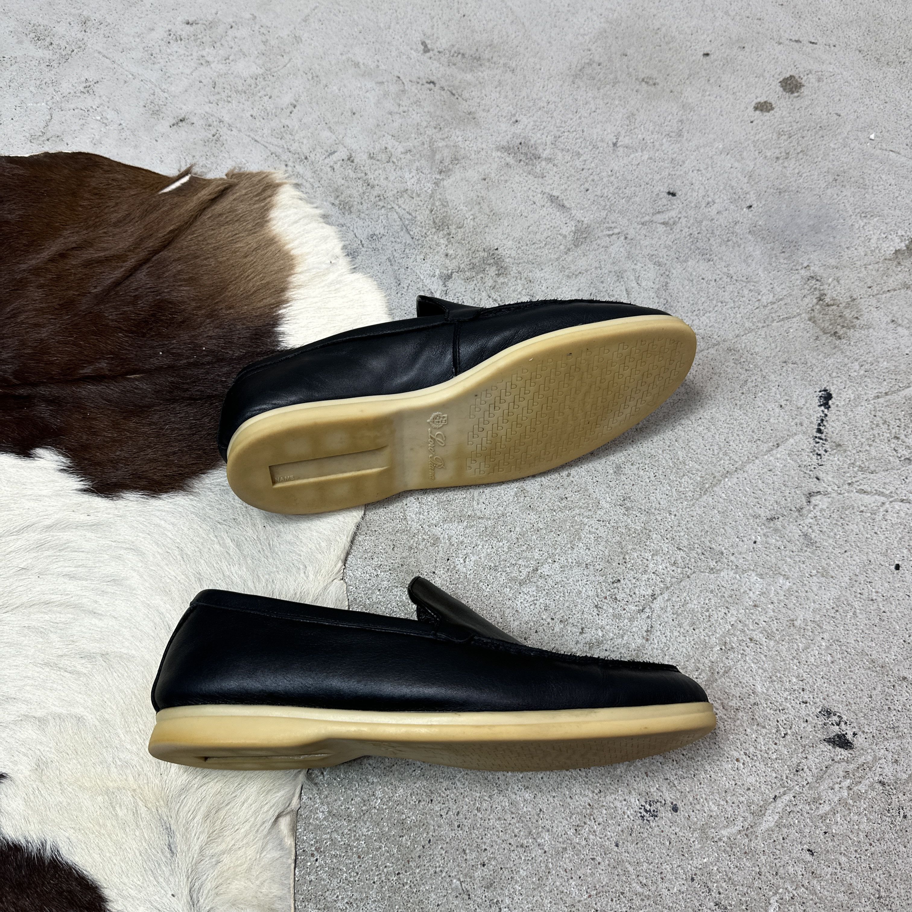 Vintage Vintage Leather Biker Loro Piana Walk Loafers Y2K Size US 9 / EU 42 - 3 Thumbnail