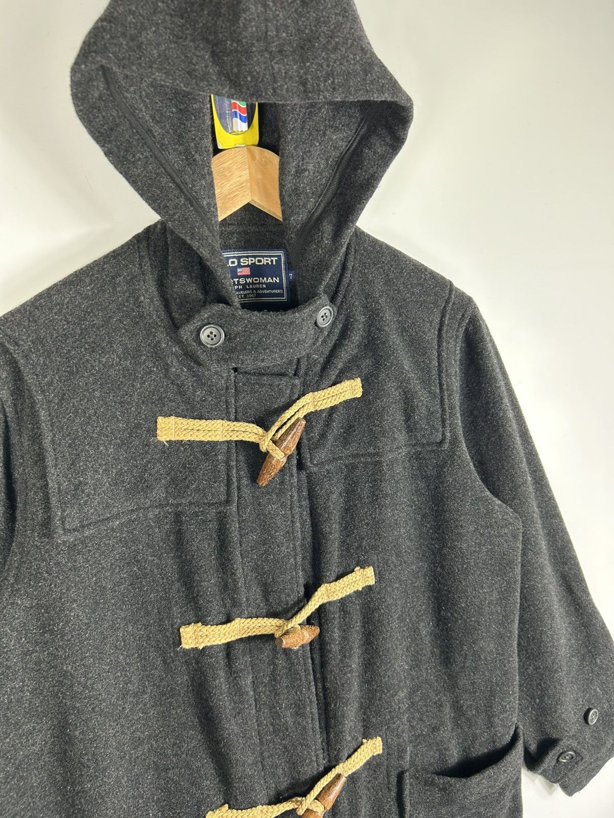 Polo Ralph Lauren × Ralph Lauren × Vintage ⚡️Vintage Polo Sport Ralph Lauren Wool Duffle Long Coat Size M / US 6-8 / IT 42-44 - 6 Thumbnail