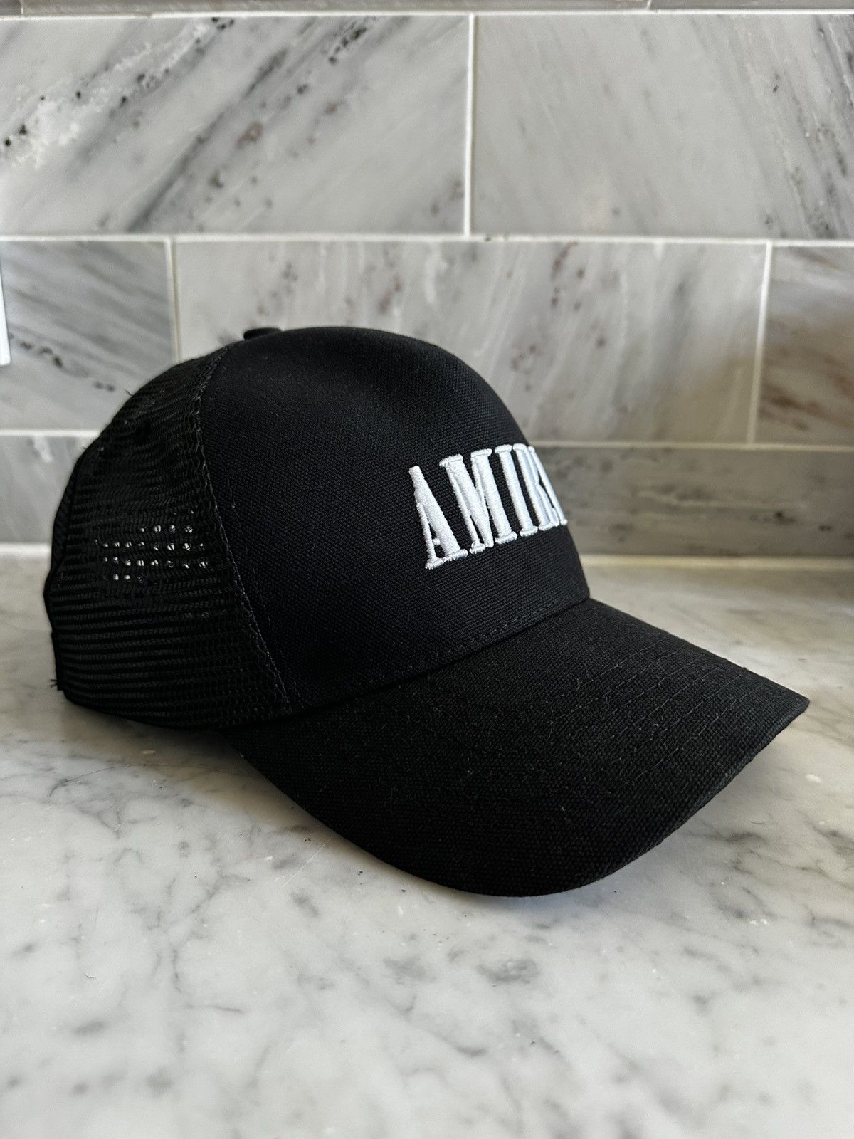 Amiri AMIRI Black Core Logo Trucker Hat Size ONE SIZE - 2 Thumbnail