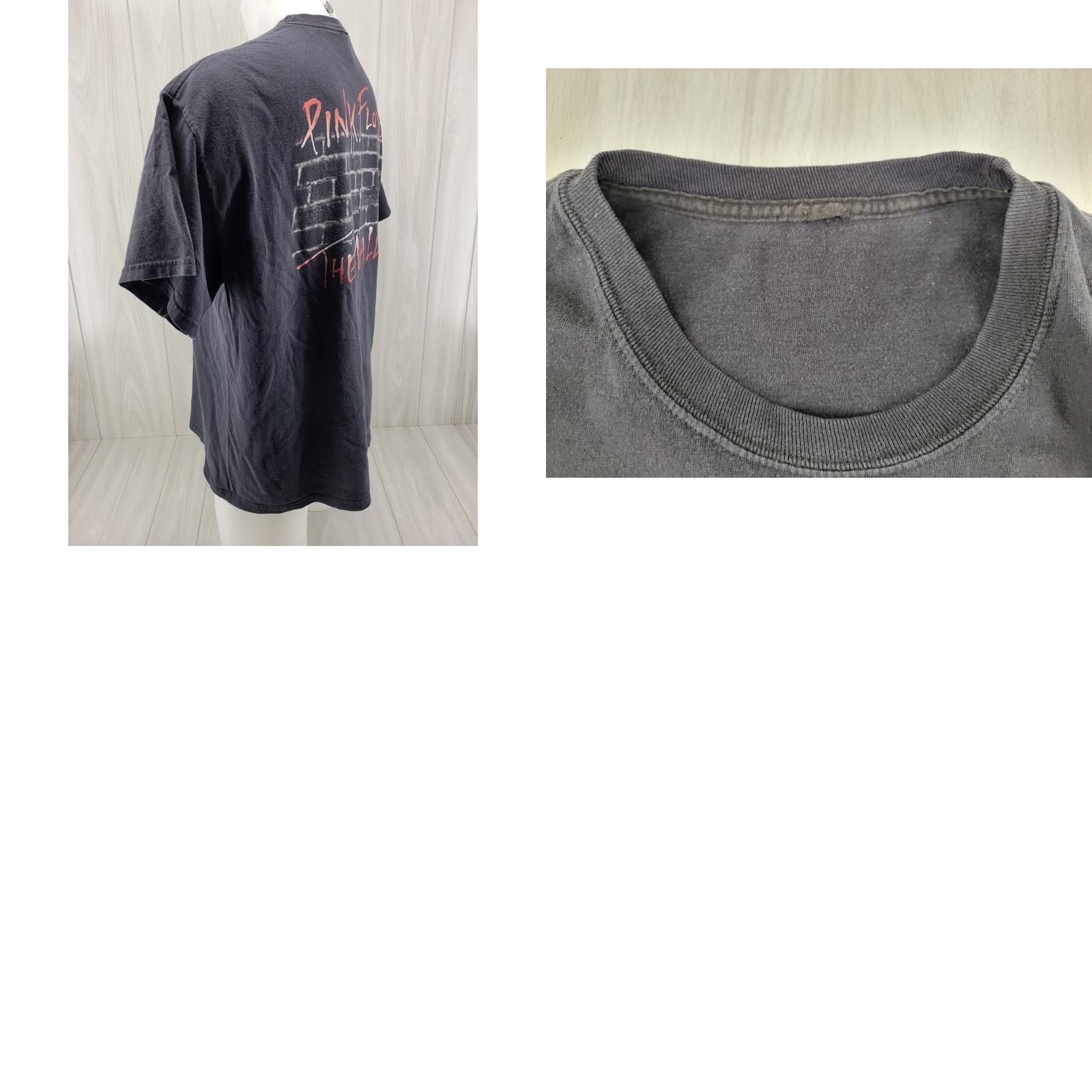 Vintage VINTAGE Tin Blue Pink Floyd The Wall T-Shirt Mens XL Distressed Black 2007 Rock Retro Logo Size US XL / EU 56 / 4 - 9 Thumbnail