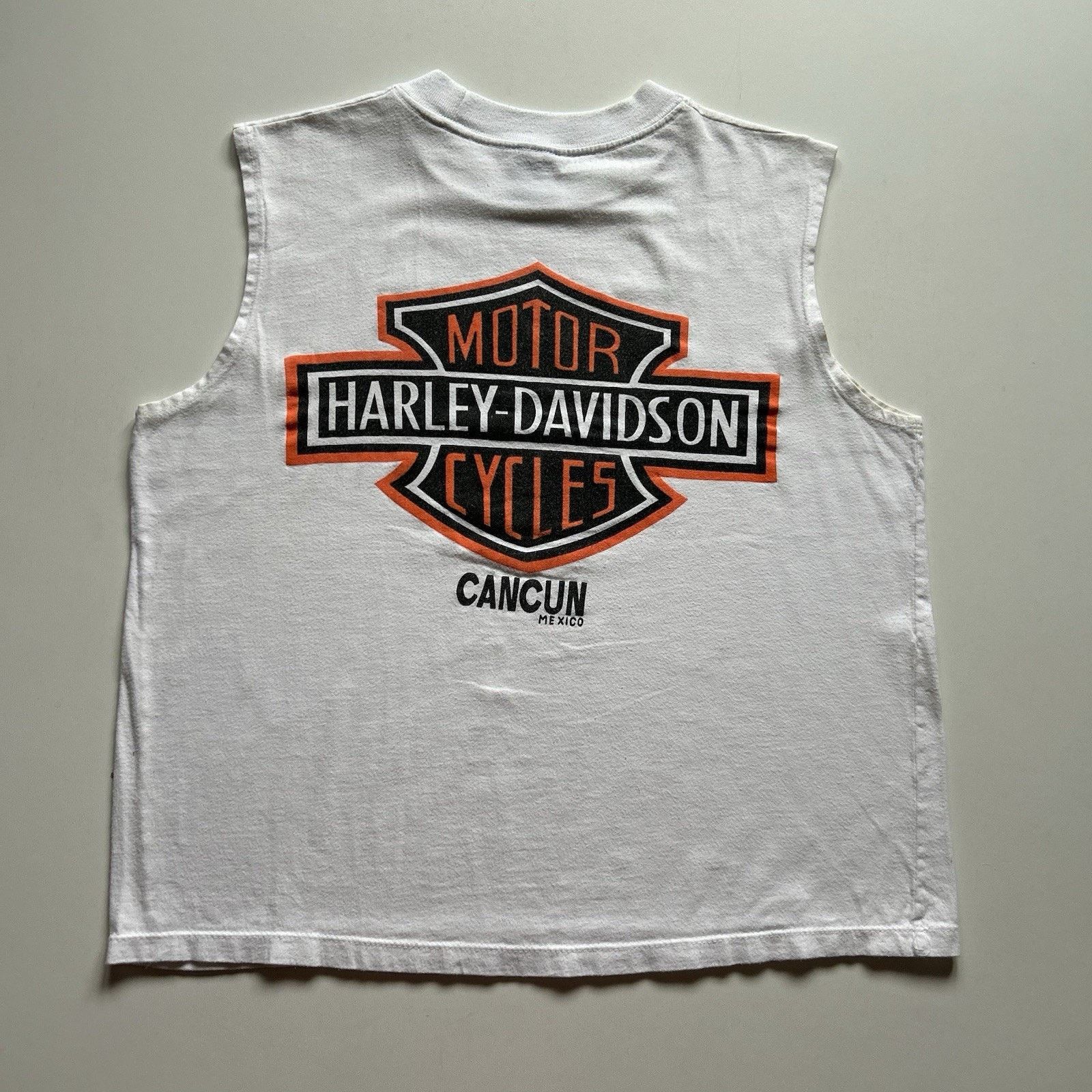 Harley Davidson × Vintage Vintage Harley Davidson Sleeveless T-Shirt White Small Rare Size US S / EU 44-46 / 1 - 1 Thumbnail