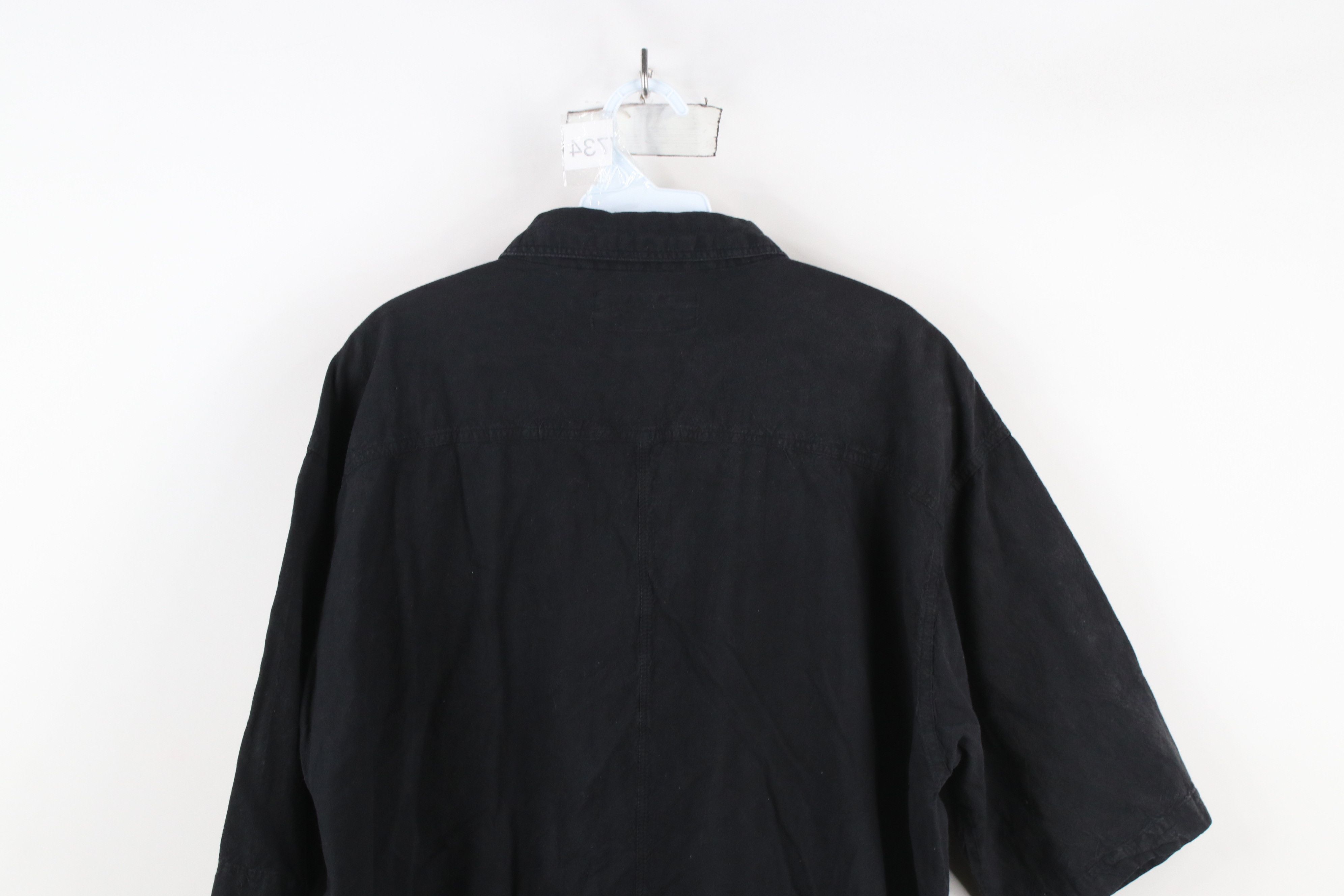 Vintage Vintage 90s Streetwear Big Pocket Short Sleeve Button Shirt Size US L / EU 52-54 / 3 - 10 Thumbnail