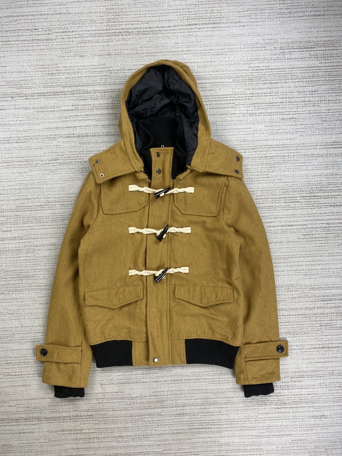 Bless Vintage Bless Genuine Quality Wool Duffle Hoodie Jacket Size US M / EU 48-50 / 2 - 5 Thumbnail