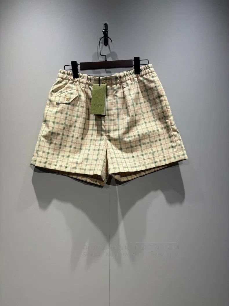 Gucci Gucci FW23 Koala Pattern Patched Plaid Cotton Casual Short Size US 30 / EU 46 - 1 Thumbnail